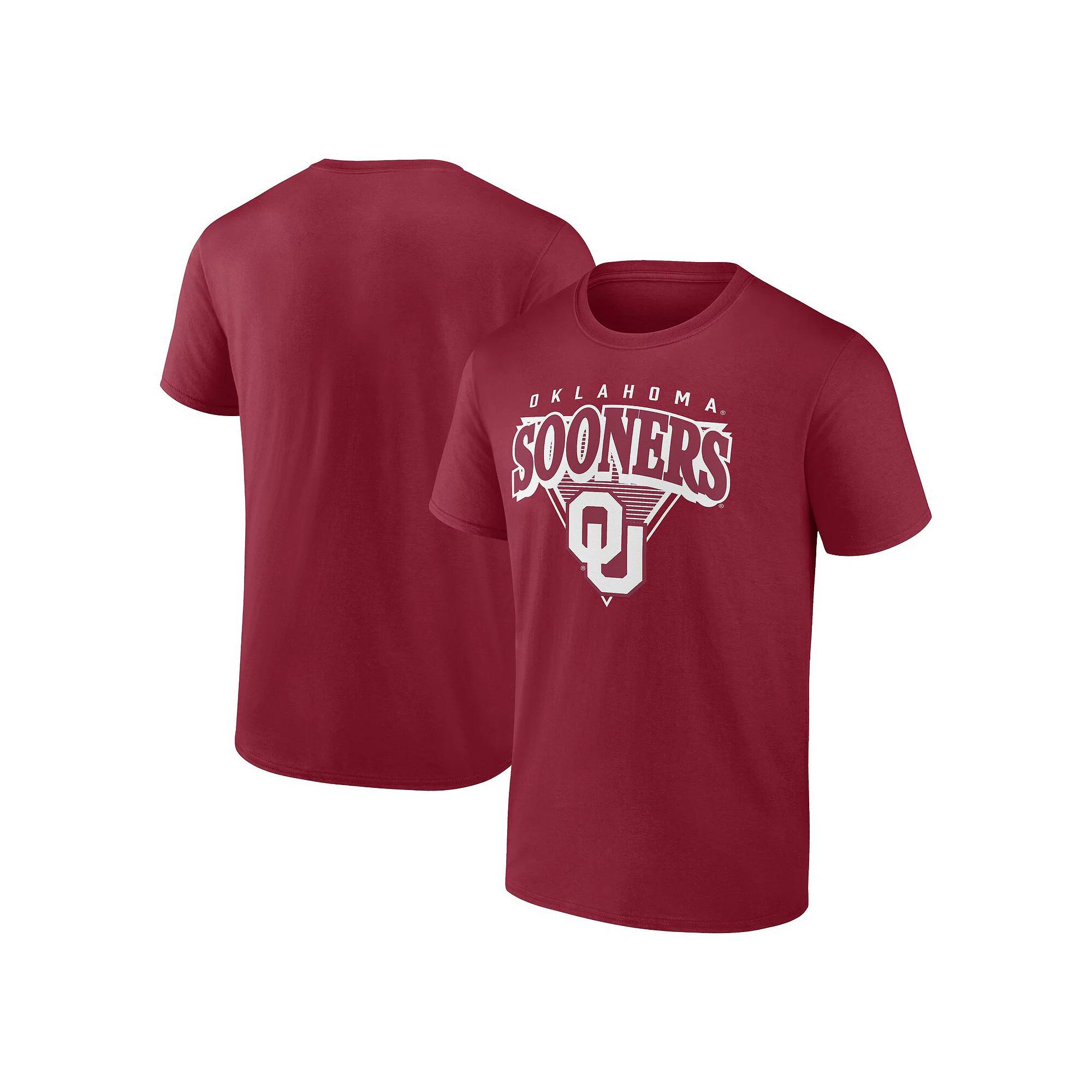 Men's Fanatics Crimson Oklahoma Sooners Modern Tri T-Shirt,  Product Image