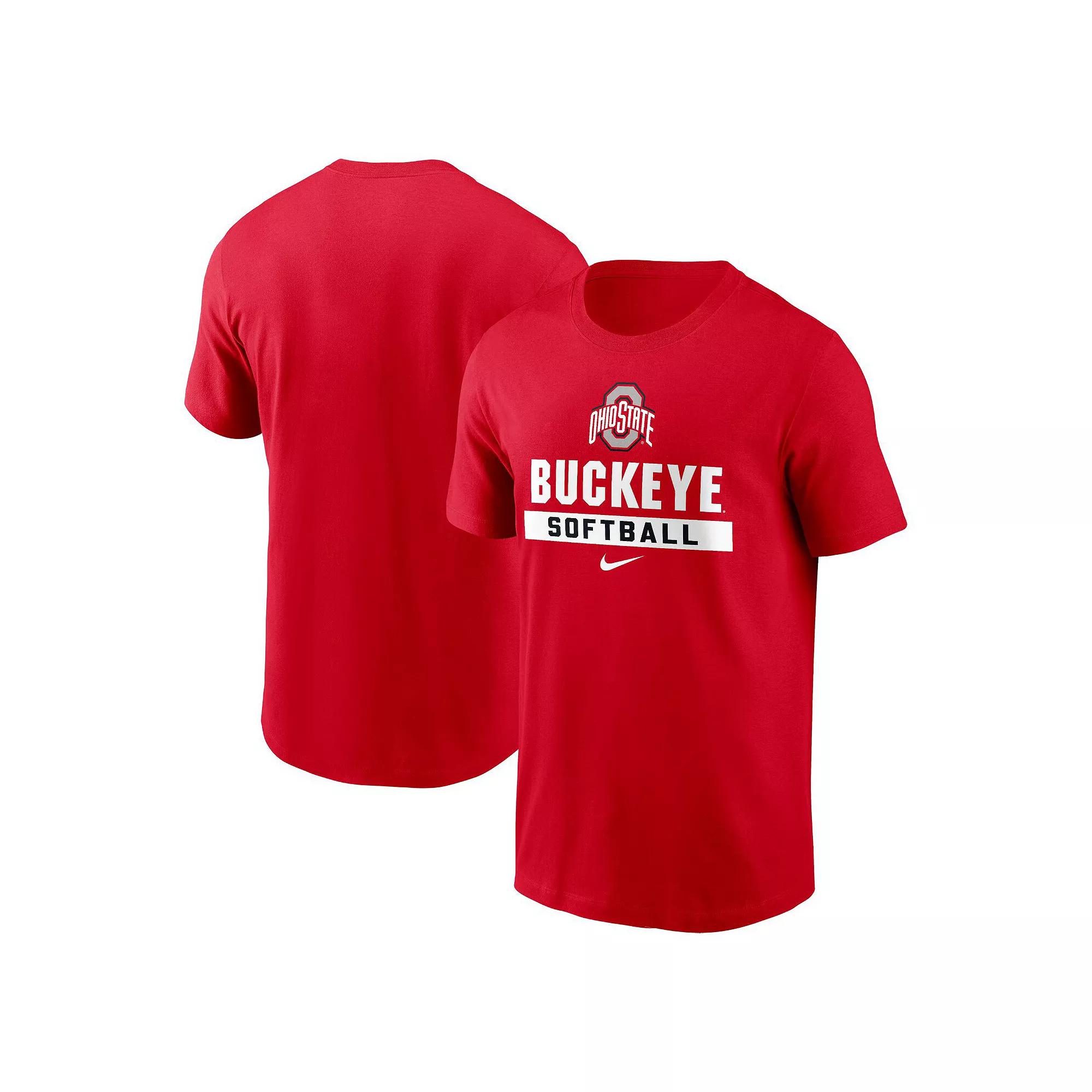 Men's Nike Scarlet Ohio State Buckeyes Softball T-Shirt,  Product Image