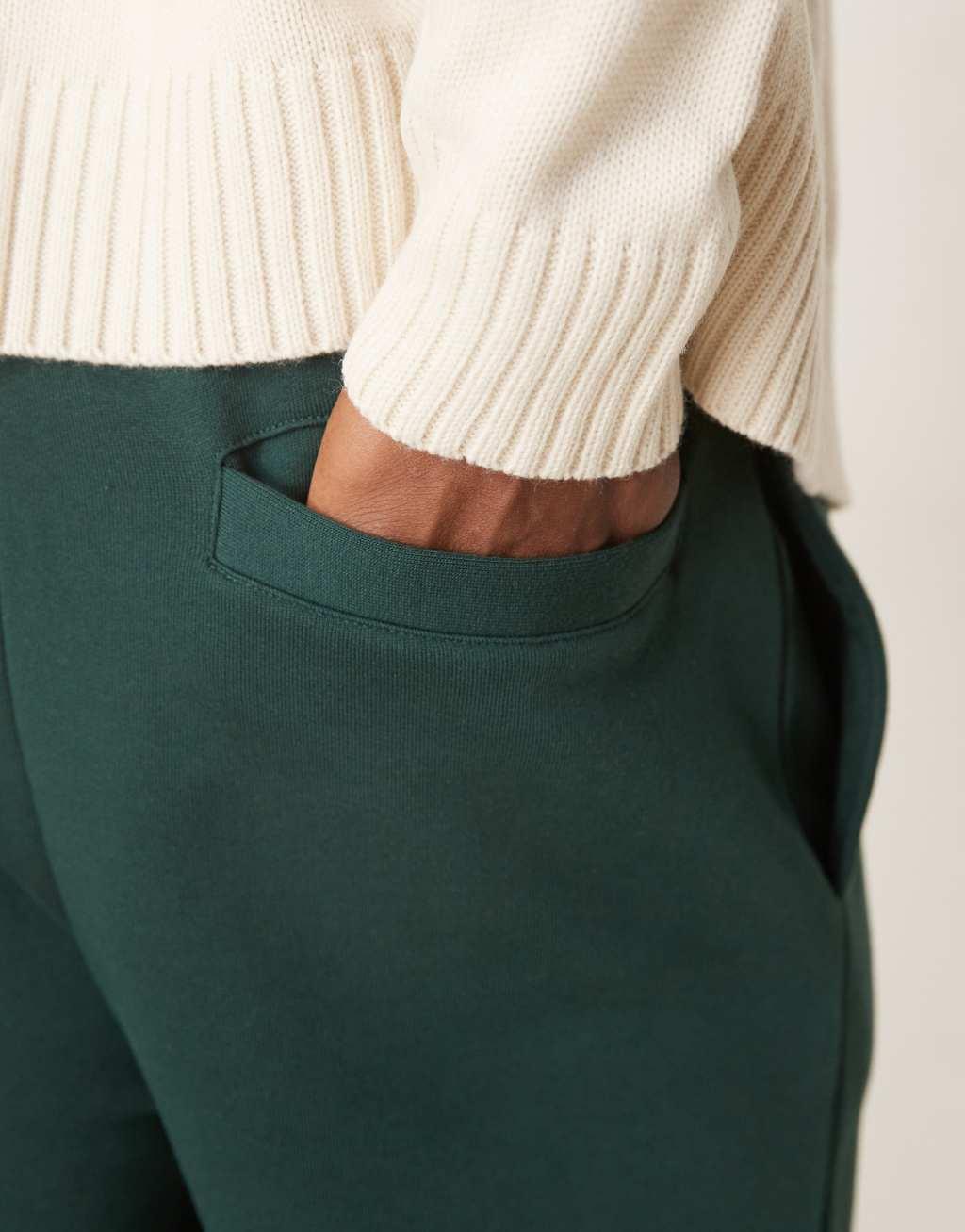 ASOS DESIGN straight leg sweatpants with pin tuck in green - part of a set Product Image