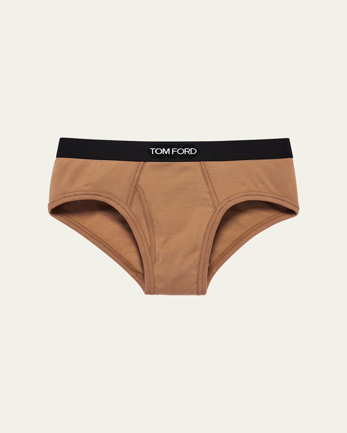 Mens Jacquard Logo Cotton Briefs Product Image