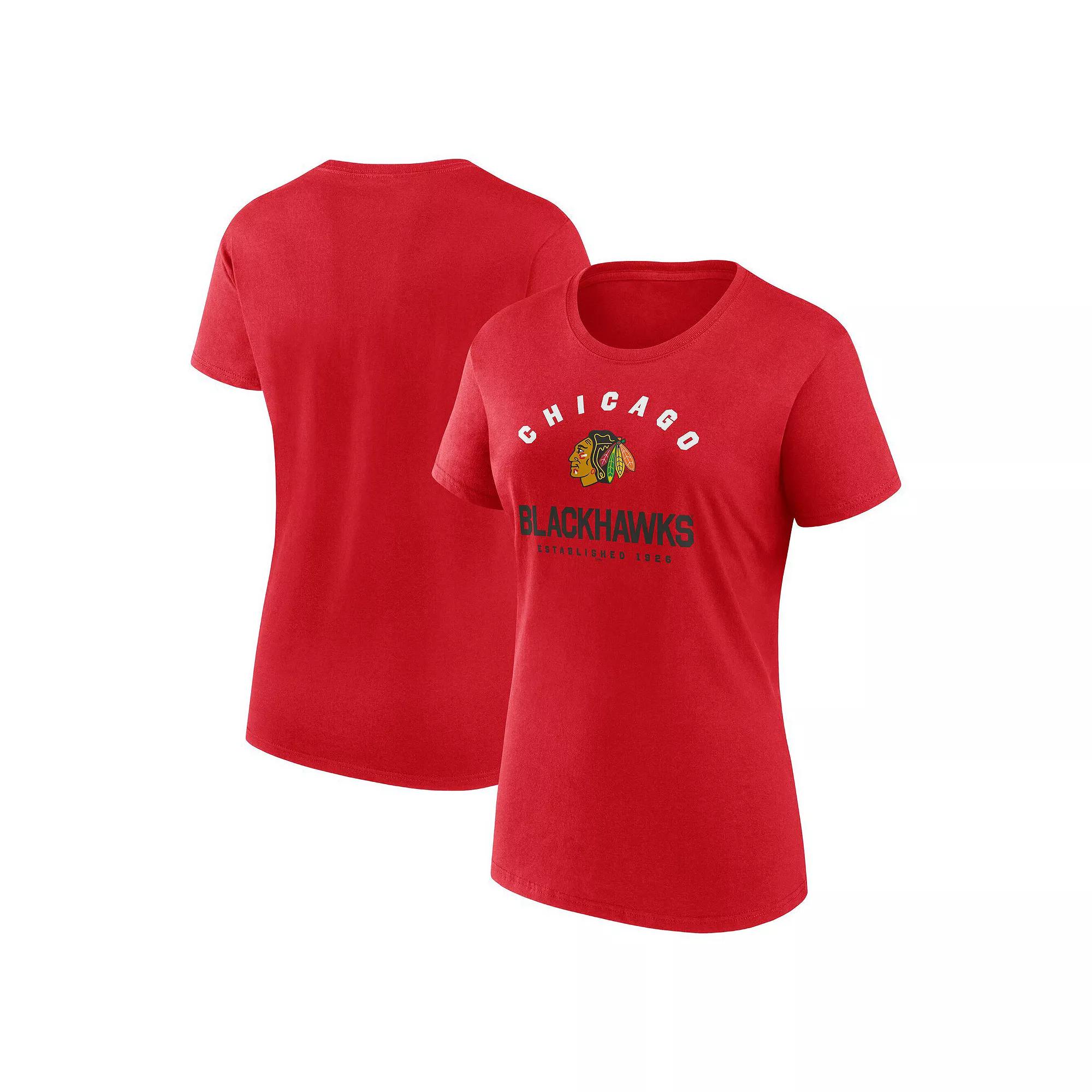 Women's Red Chicago Blackhawks Unrivaled T-Shirt,  Product Image