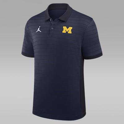 Mens Michigan Sideline Victory Stripe Jordan Brand Dri-FIT College Polo | 0JBG0CEBMWN-FR1 Product Image