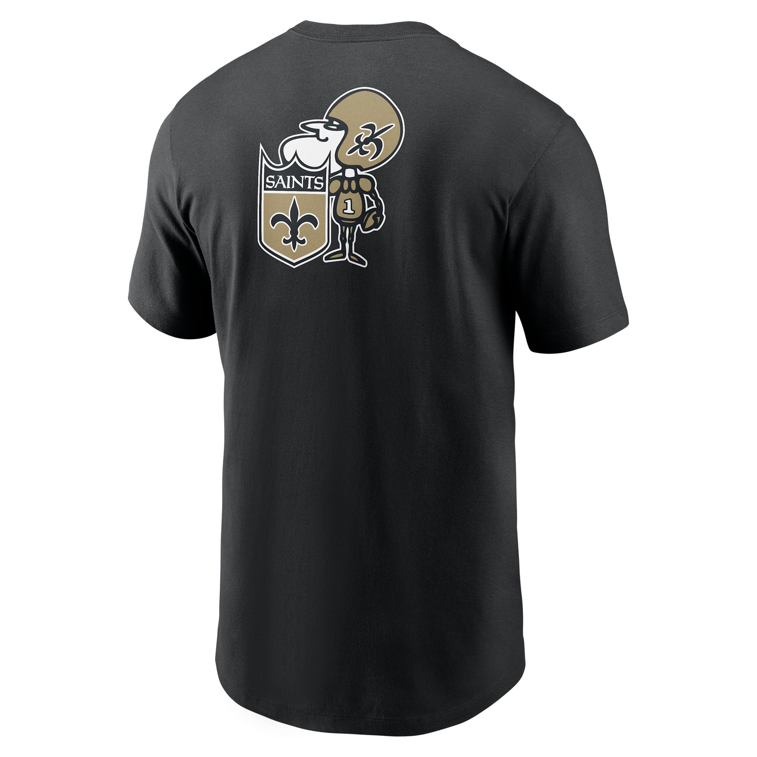 New Orleans Saints Rewind Front And Back Hit Essential Nike Mens NFL T-Shirt | N19900A7WV-93P Product Image