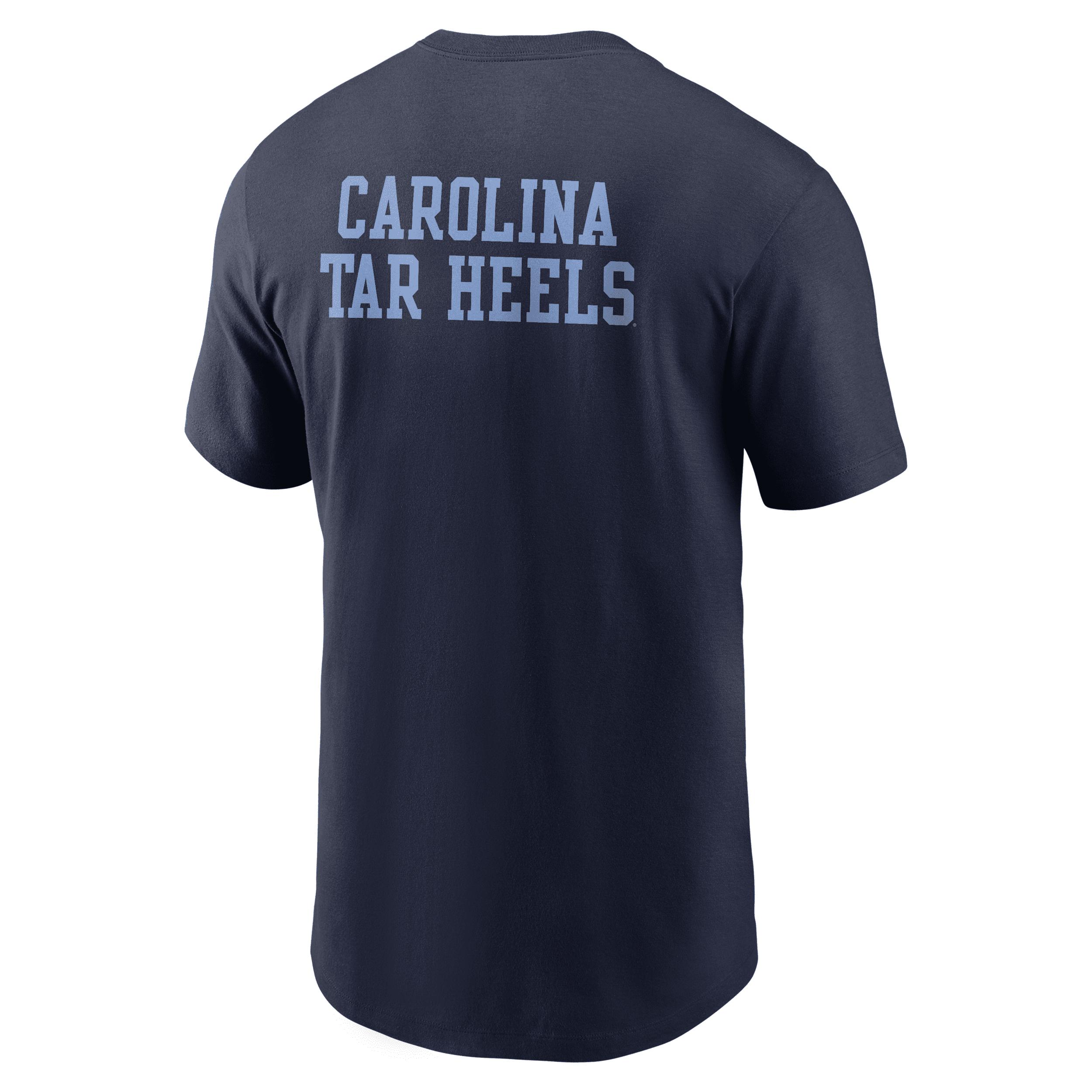 Mens North Carolina 2-Hit Stacked Jordan Brand College T-Shirt | N19941SNCN-LRV Product Image