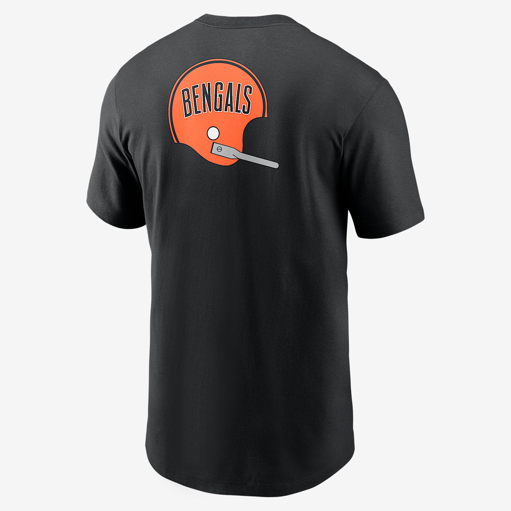 Cincinnati Bengals Rewind Front And Back Hit Essential Nike Mens NFL T-Shirt | N19900A8XV-93P Product Image