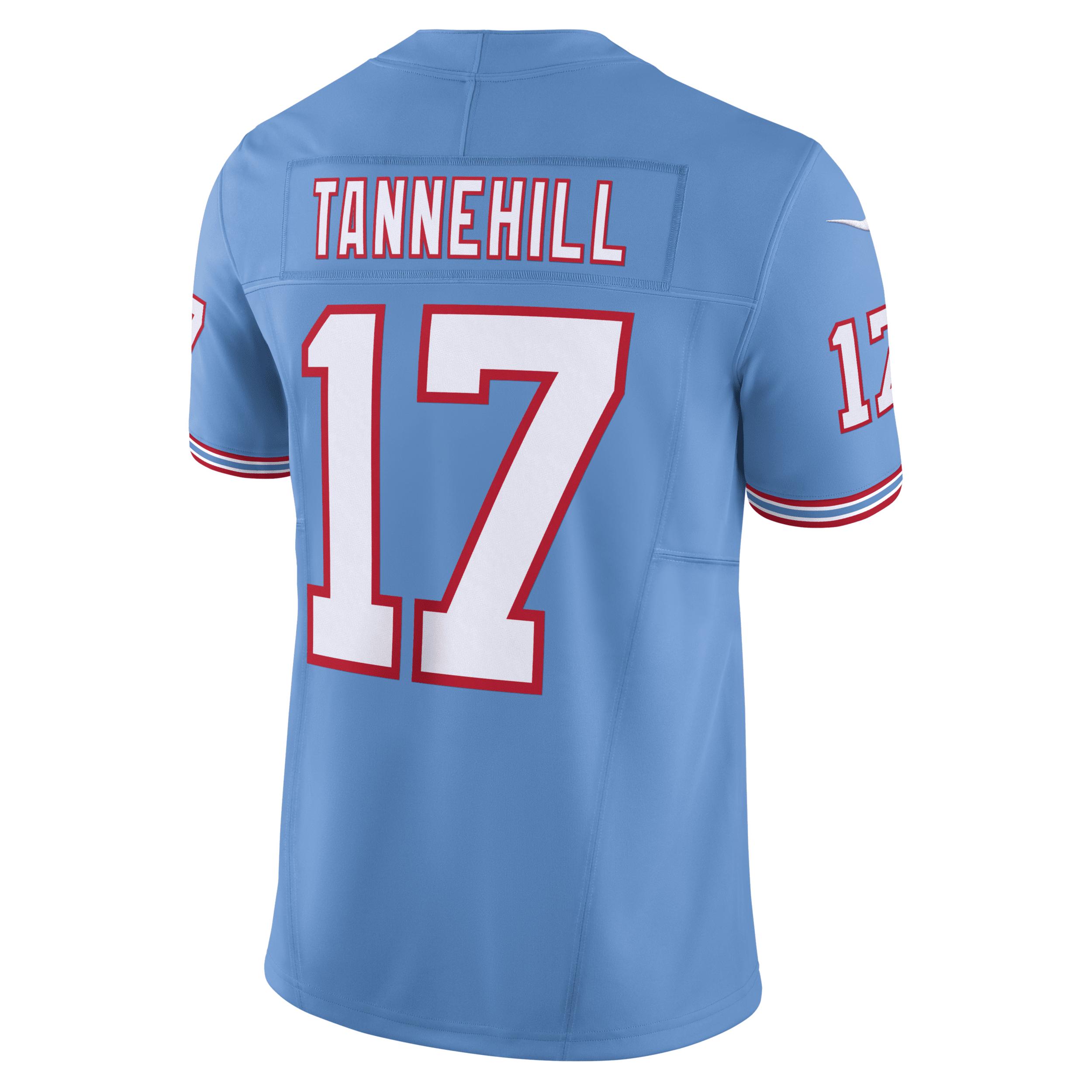 Men's Nike Ryan Tannehill Light Blue Tennessee Titans Oilers Throwback Vapor F.U.S.E. Limited Jersey, Size: Small Product Image