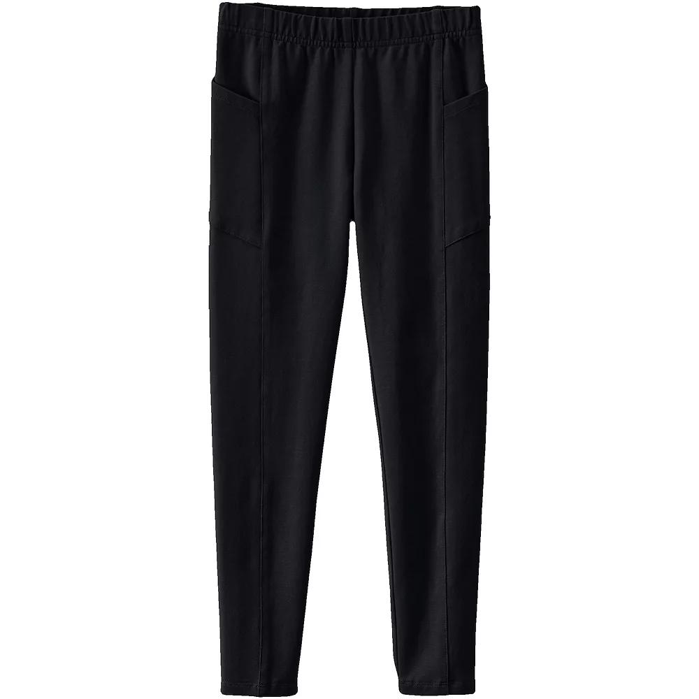 Lands' End Girls Tough Cotton Ankle Legging with Pockets Product Image