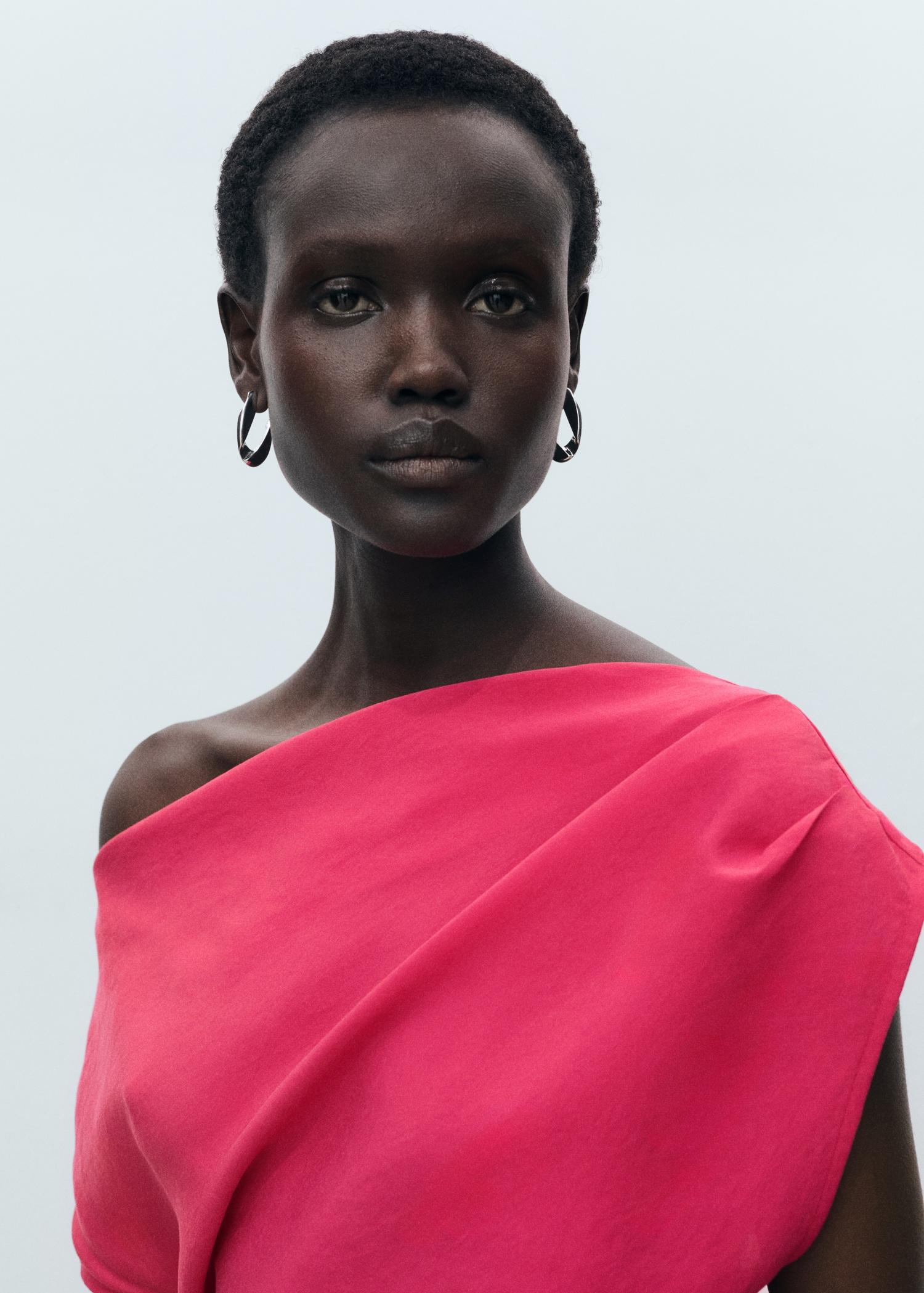 Asymmetrical modal dress - Women | MANGO USA Product Image