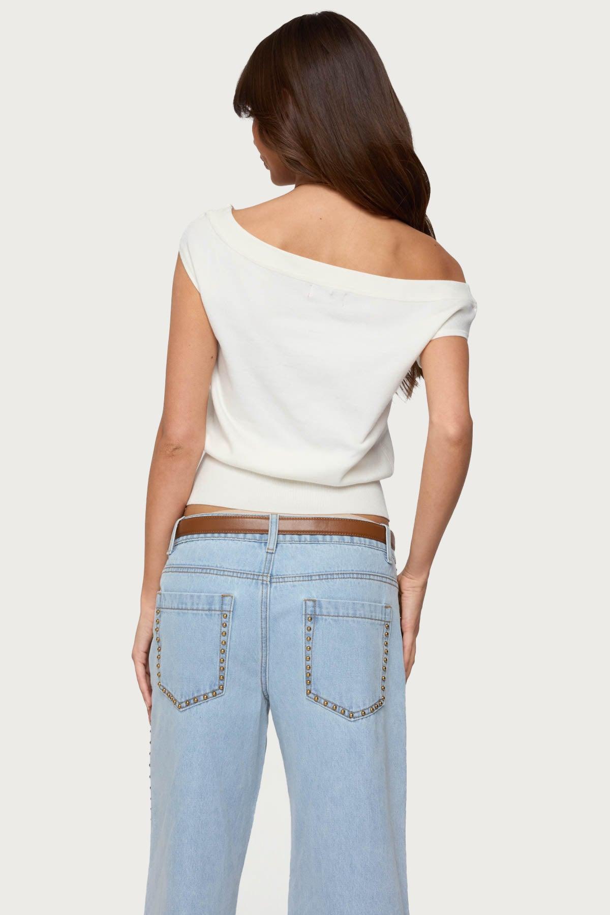 Michaela Off Shoulder Knit Top Product Image