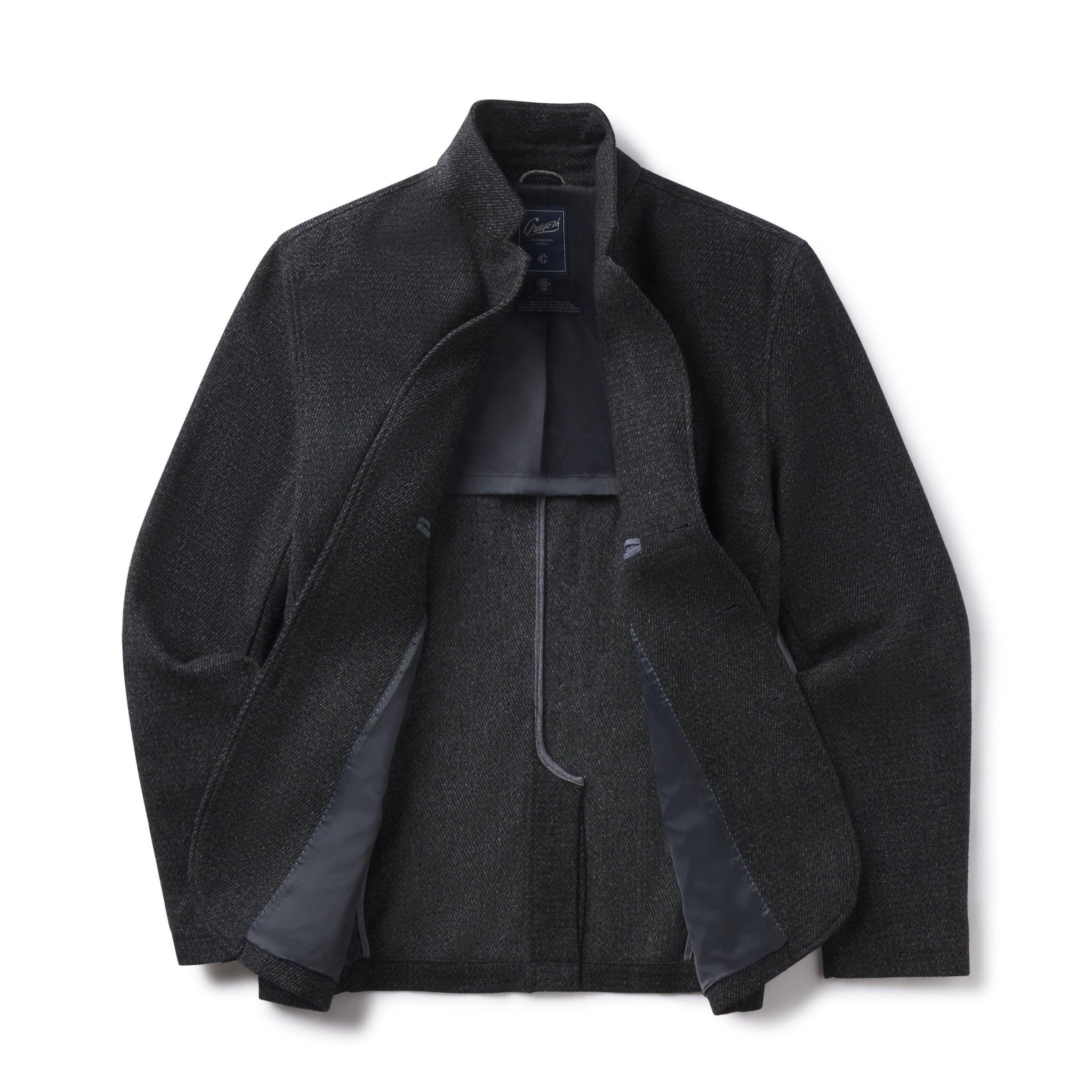 Hutton Wool Twill Sport Coat - Charcoal Product Image