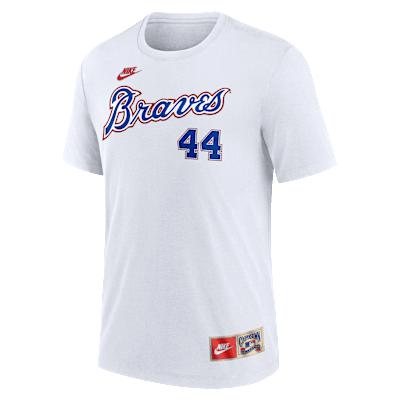 Hank Aaron Atlanta Braves Cooperstown Nike Mens MLB T-Shirt | NJFD10AQFJ-VLB Product Image