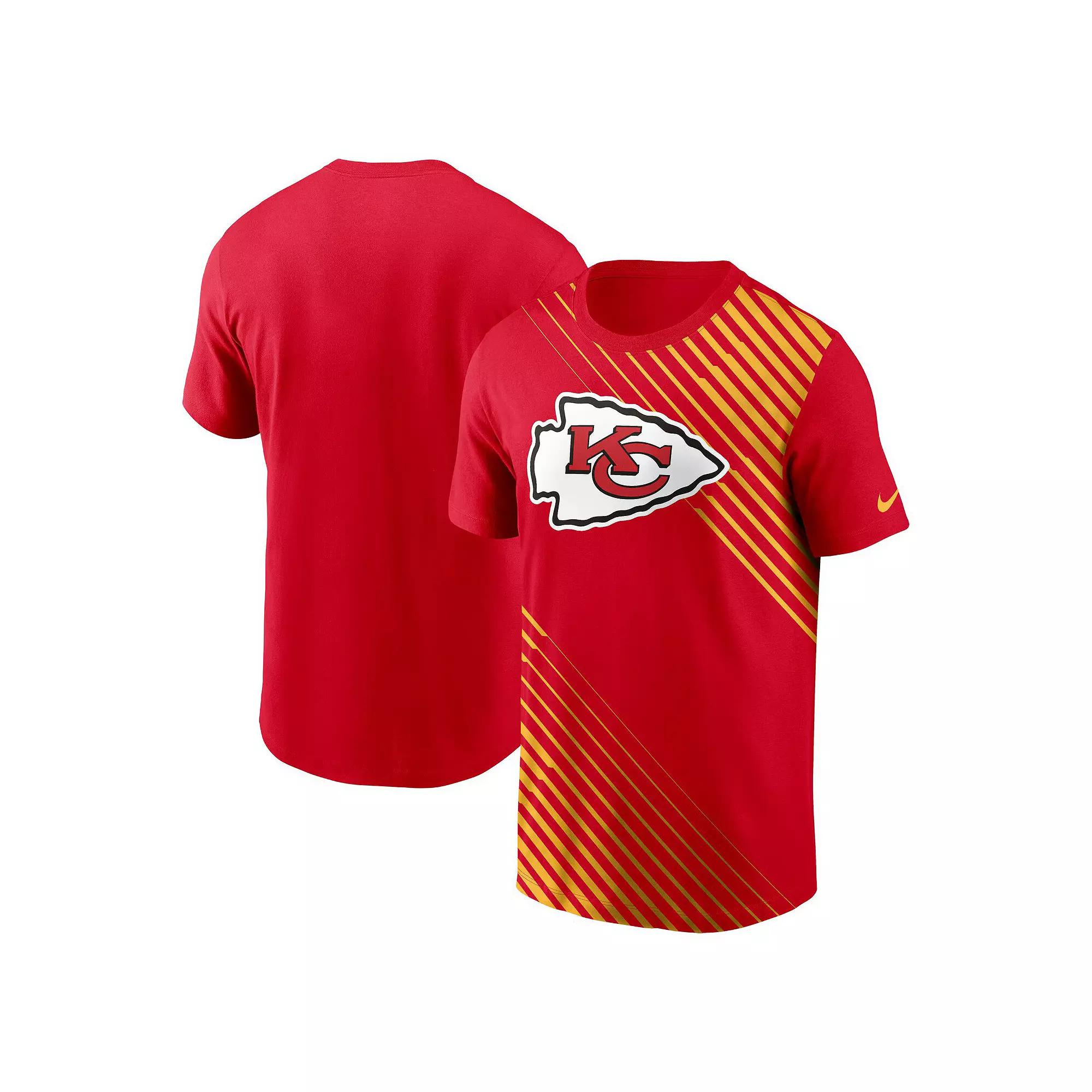 Men's Nike Red Kansas City Chiefs Yard Line Fashion Asbury T-Shirt,  Product Image