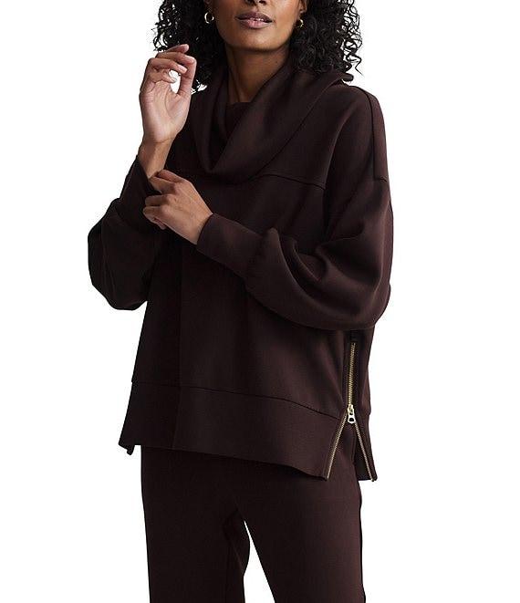 Varley Priya DoubleSoft® Mock Cowl Neck Long Sleeve Longline Sweatshirt Product Image