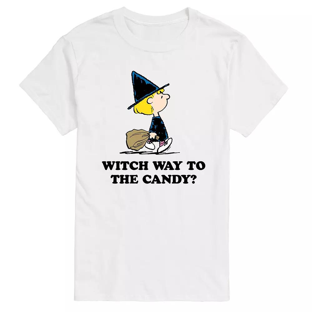 Men's Peanuts Witch Way Candy Tee,  Product Image