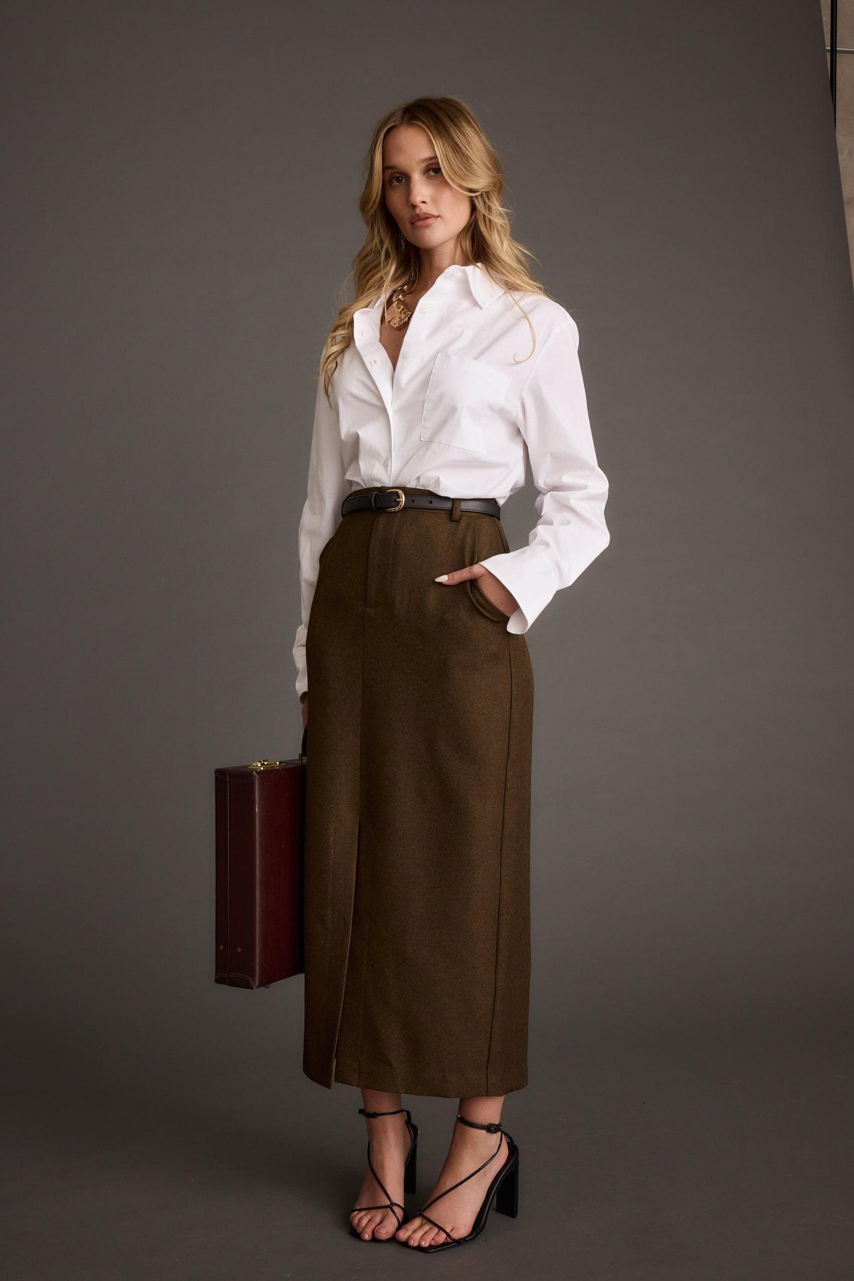 Perfect White Button Down + Pant Combo Product Image