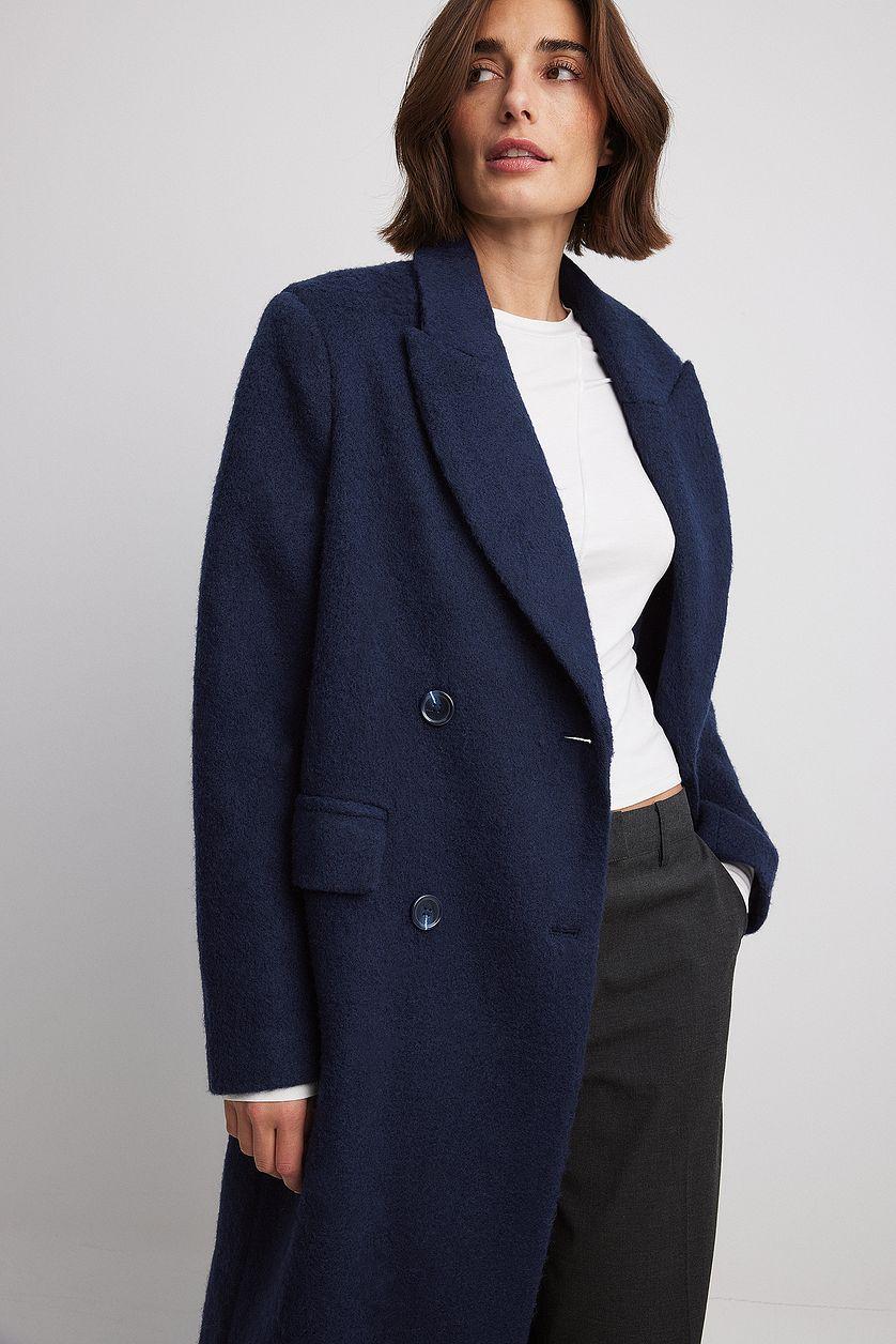 Double Breasted Wool Blend Coat Product Image