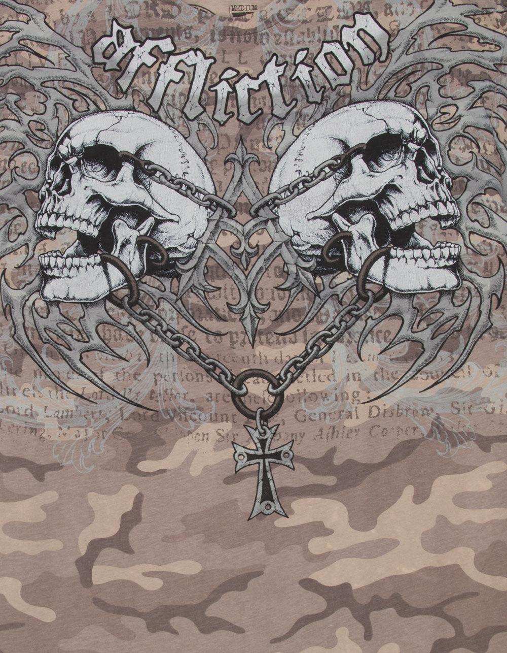 AFFLICTION Collapse Mens Tee - CAMO KHAKI Product Image