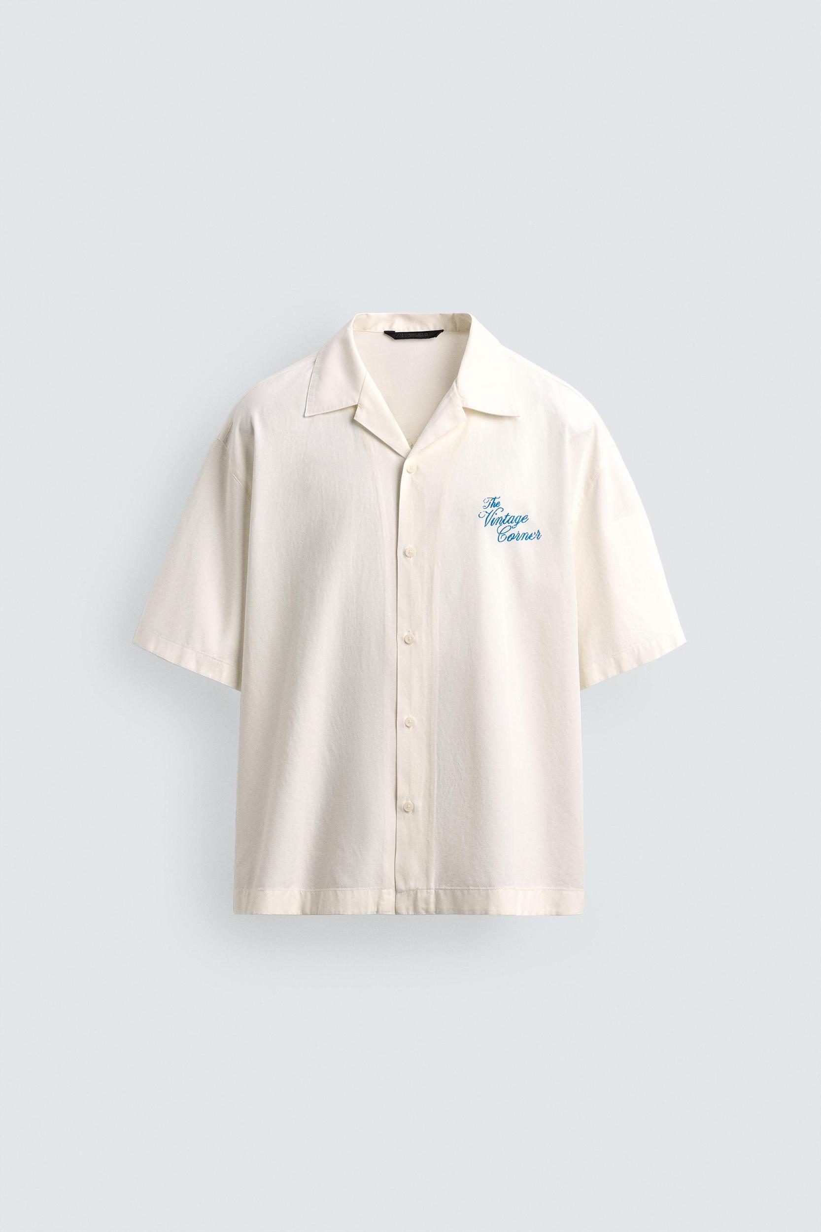 RELAXED FIT LYOCELL - COTTON PRINTED SHIRT Product Image