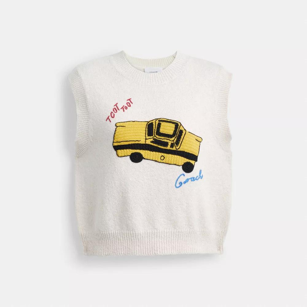 Sketch Print Sweater Vest Product Image