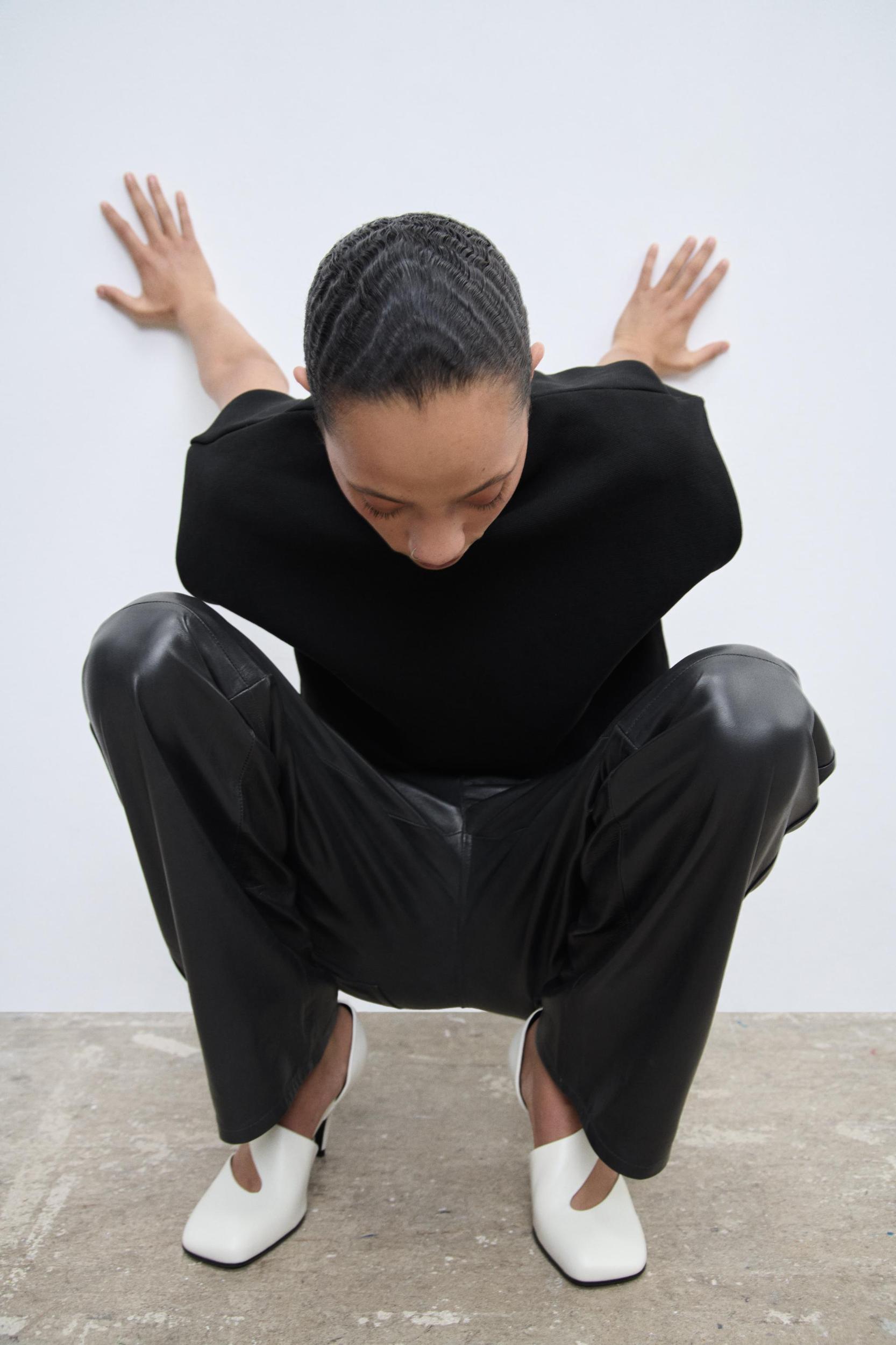 BASIC KNIT MOCK NECK TOP Product Image