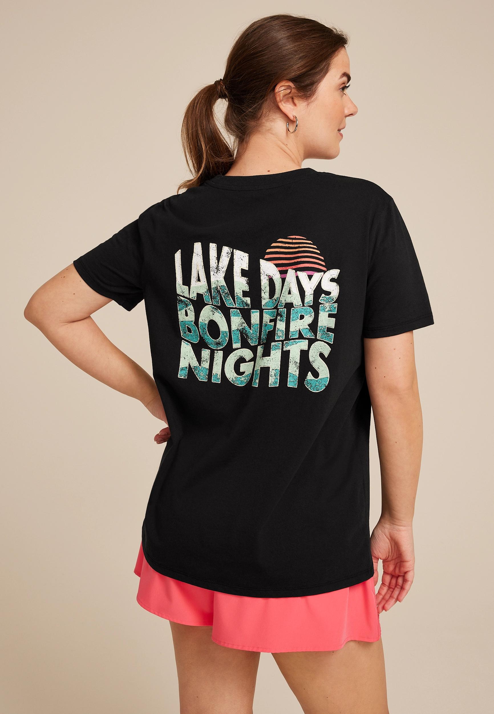 Lake Days Bonfire Nights Oversized Fit Graphic Tee Product Image