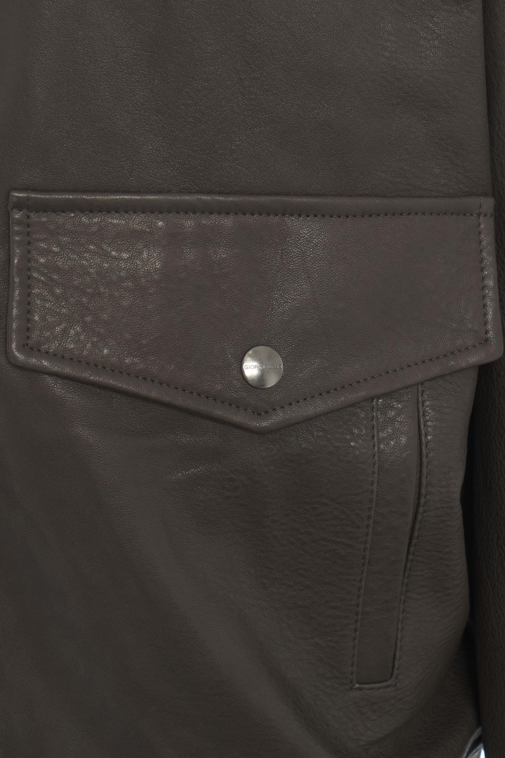 Leather bomber jacket Product Image