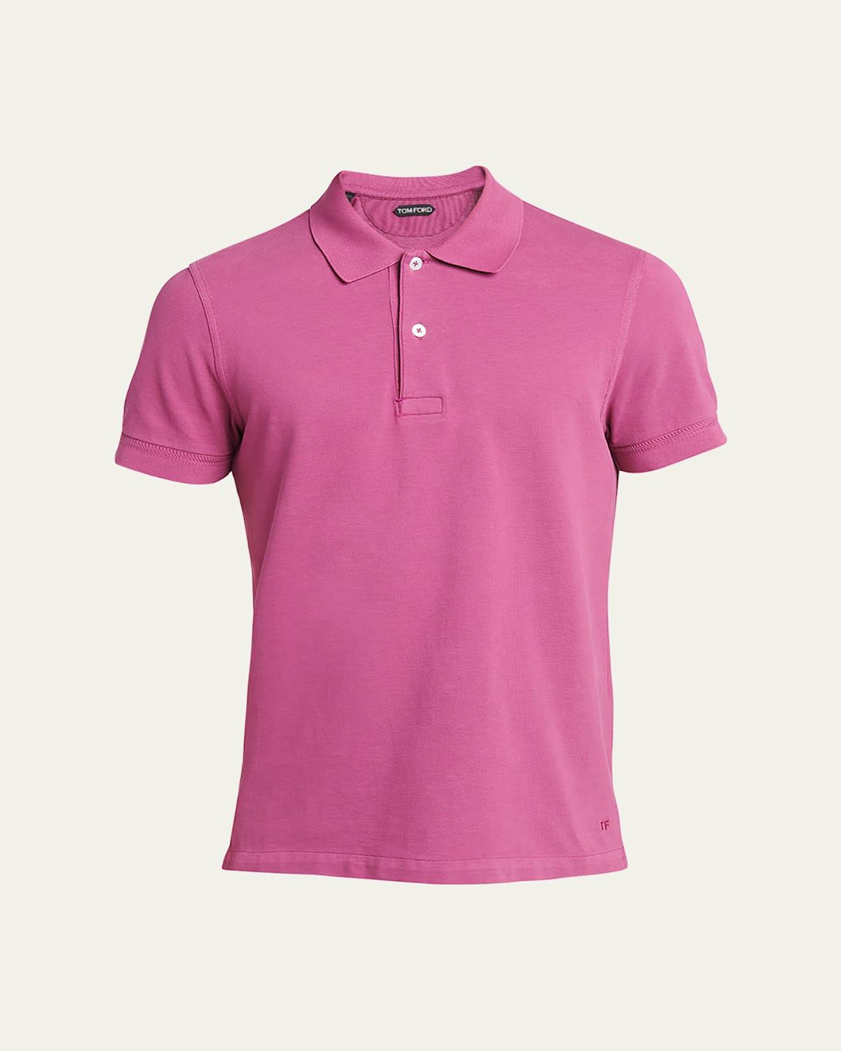 Mens Cotton Pique Polo Shirt Product Image