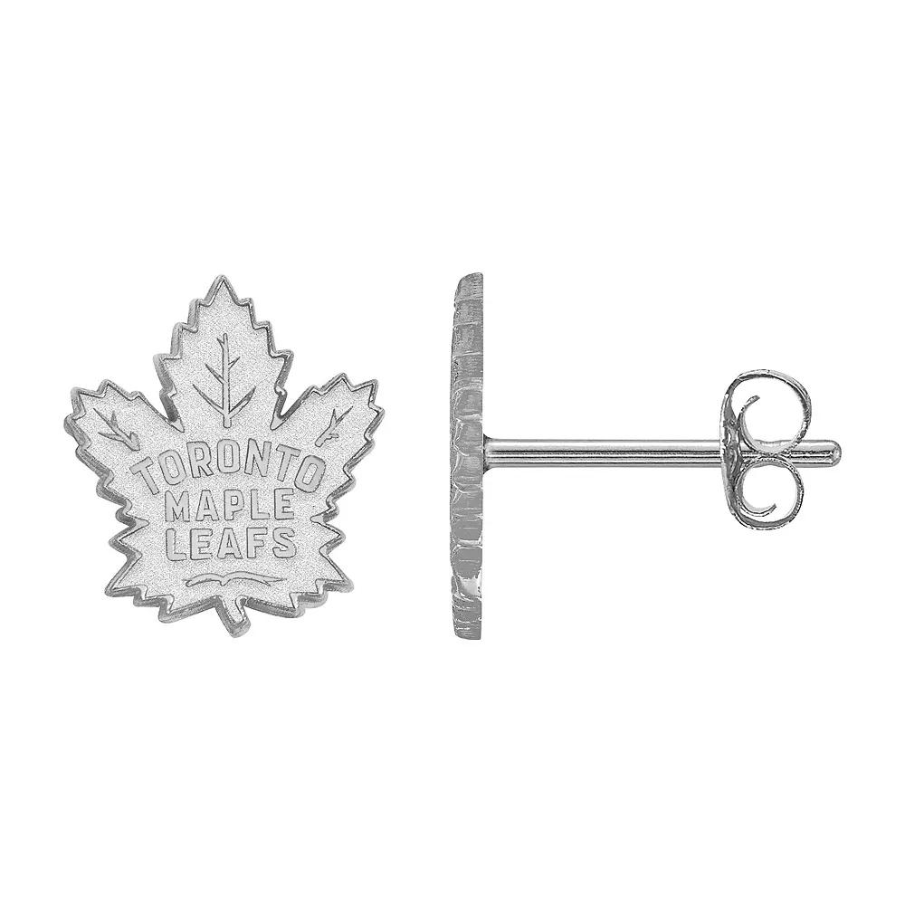LogoArt Toronto Maple Leafs Sterling Silver Mini Logo Stud Earrings, Women's Product Image