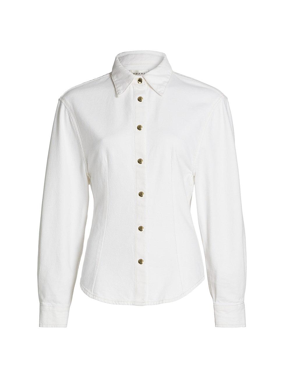 Womens Sculpted Cotton Shirt Product Image