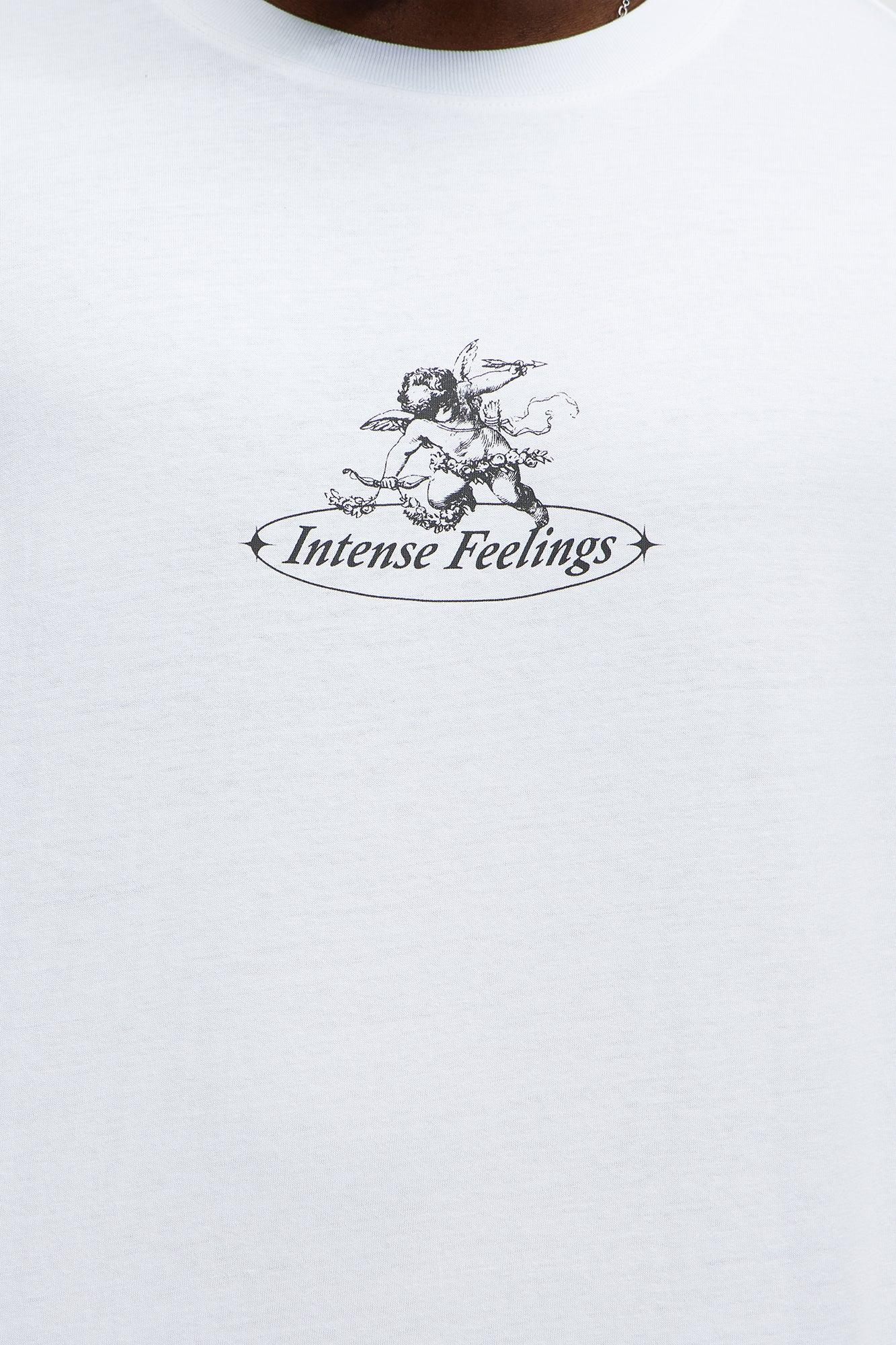 Intense Feelings Oversized Short Sleeve Tee - White Male Product Image