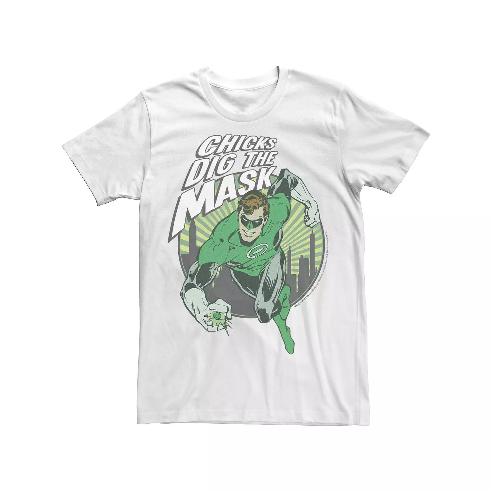 Men's Green Lantern Man Of the Mask Comic Tee,  Product Image