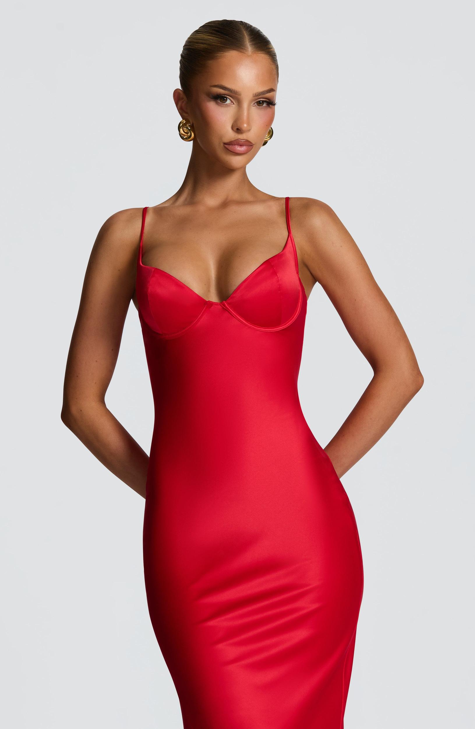 Athena Maxi Dress - Red Product Image