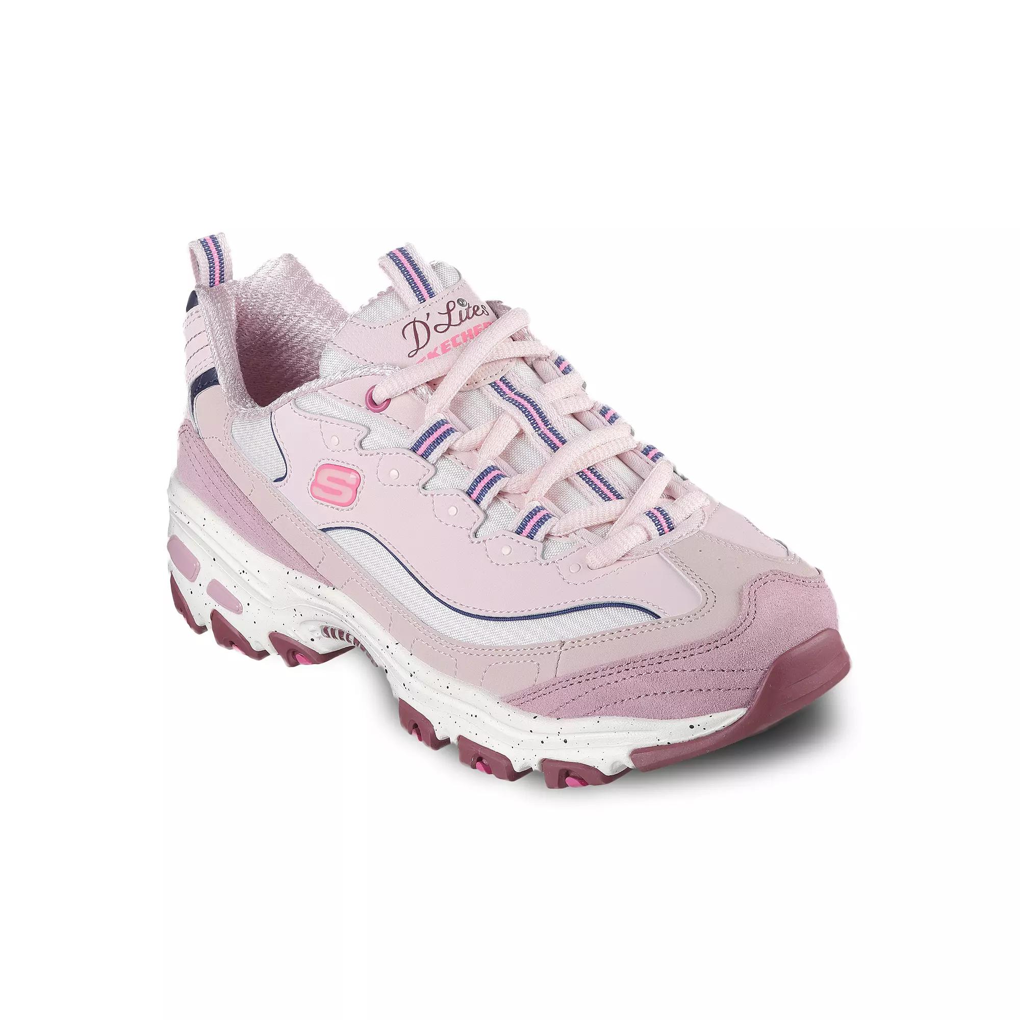 Skechers® D'Lites Women's Shoes, Size: 9.5, Pink Synthetic Suede Product Image