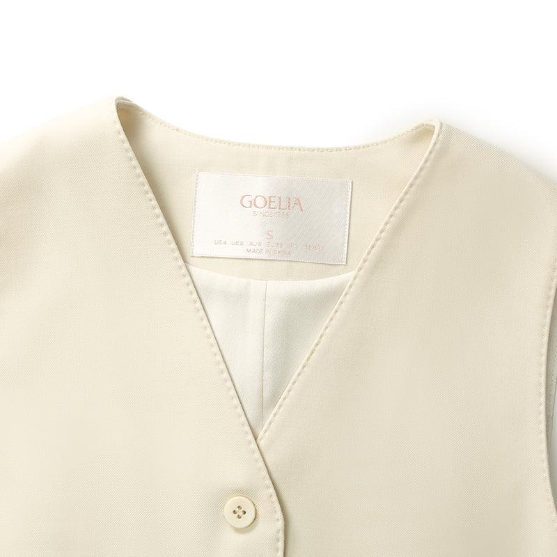 Worsted Wool Single-Breasted Women Vest Product Image