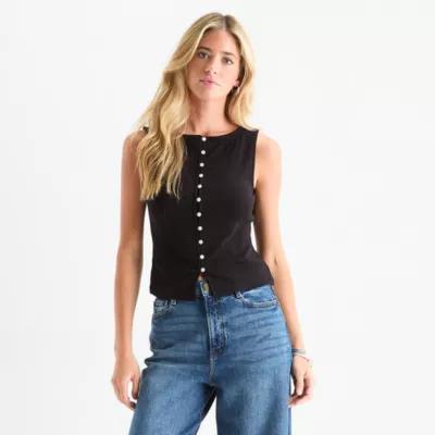 a.n.a Womens Boat Neck Sleeveless Vest Product Image