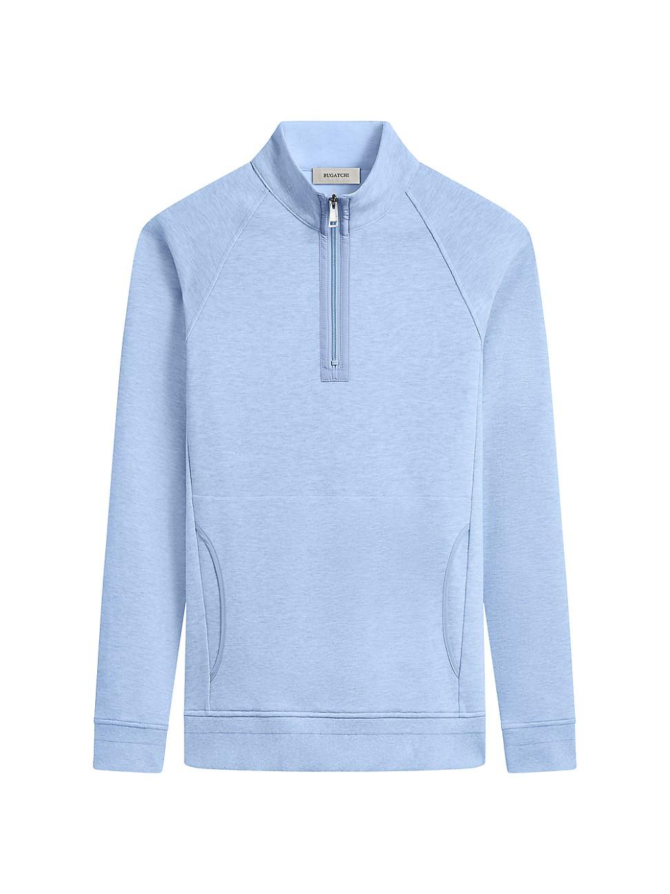Mens Knit Quarter-Zip Cotton-Blend Sweater Product Image