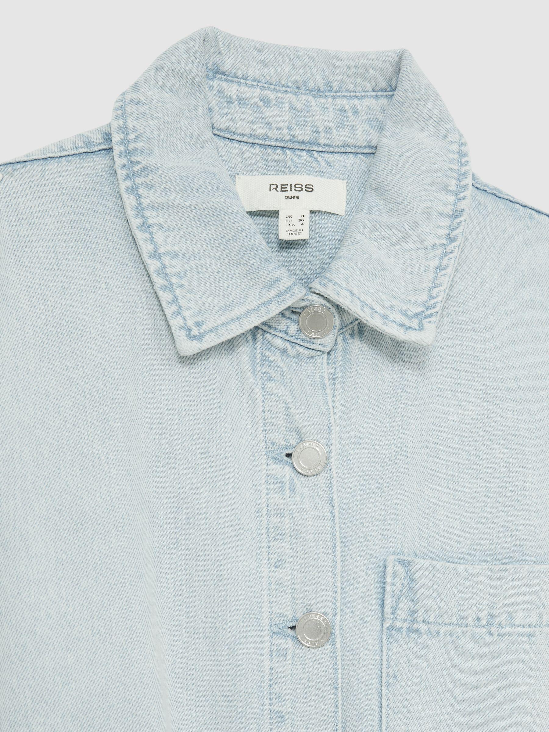 Denim Mini Dress in Indigo Product Image