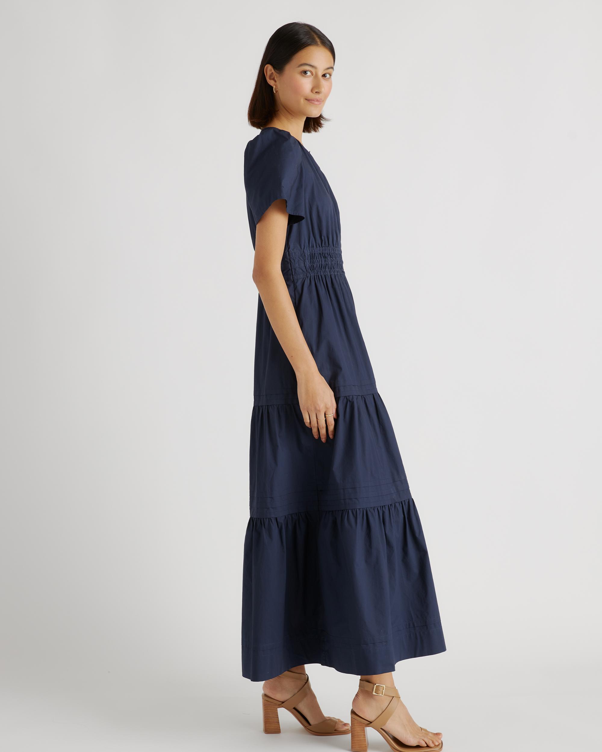 Quince | Women's Poplin Tiered Maxi Dress Cotton Product Image