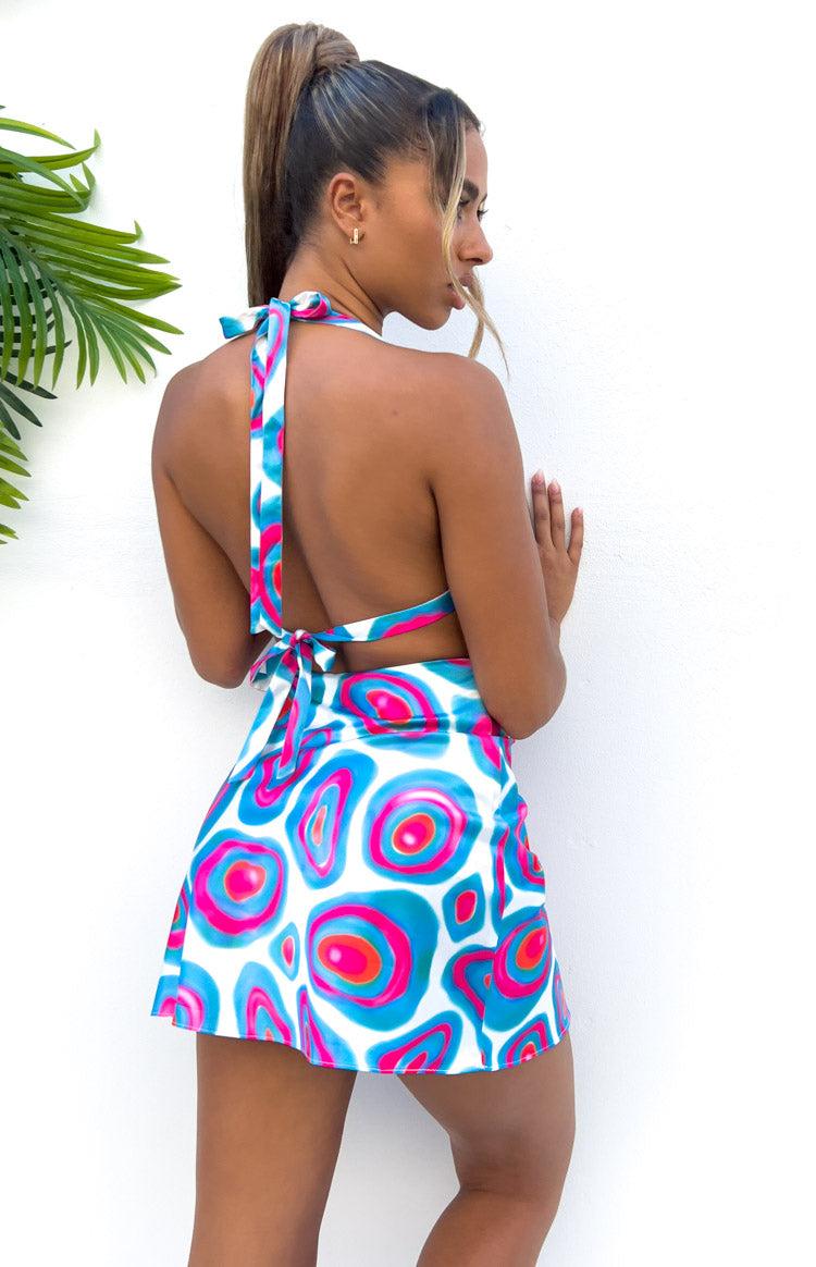 Isidore Blue Print Mini Dress Product Image