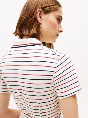 Belted Stretch Pique Polo Midi Dress Product Image