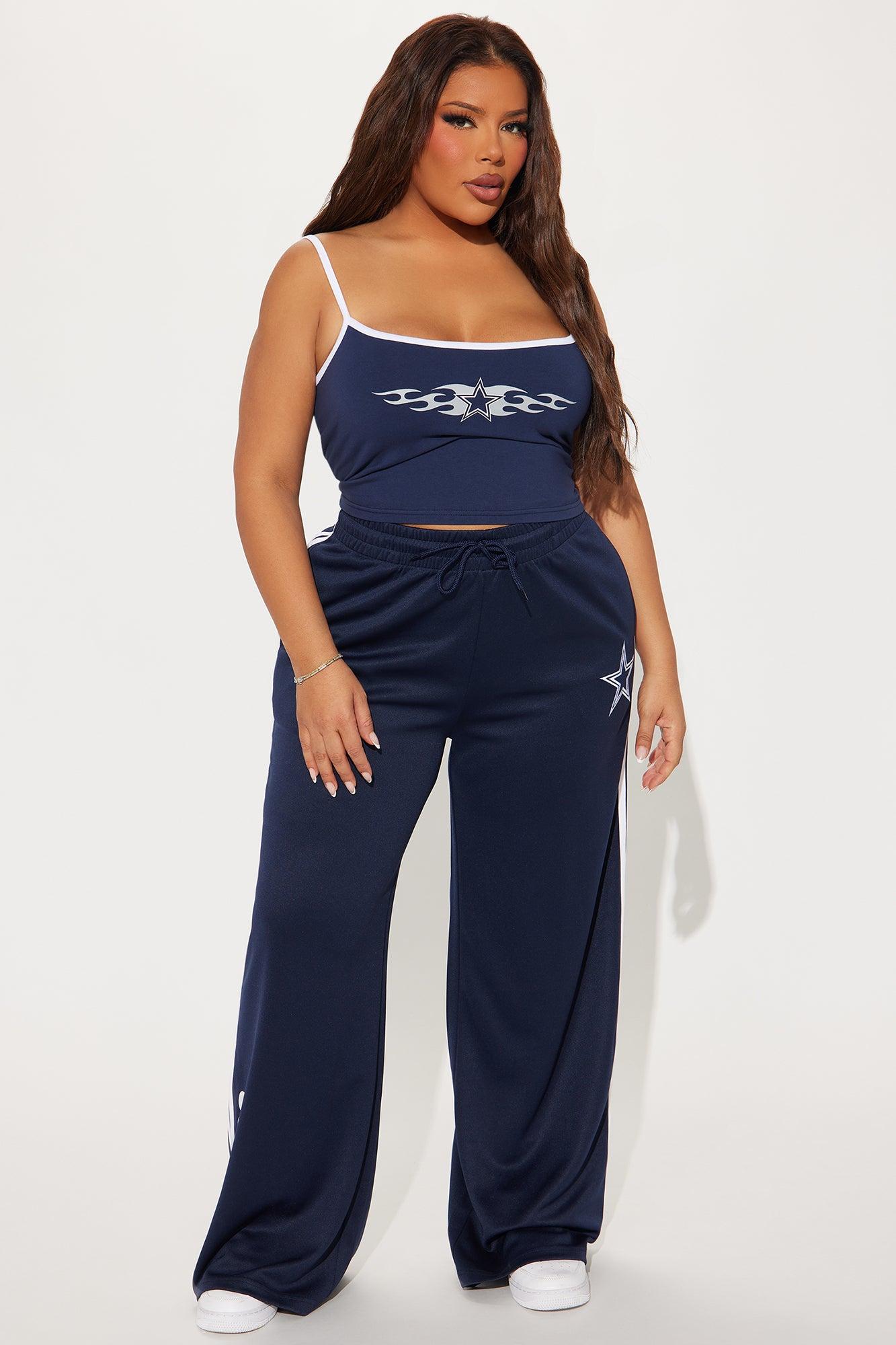 Cowboys Territory Crop Top - Navy Product Image
