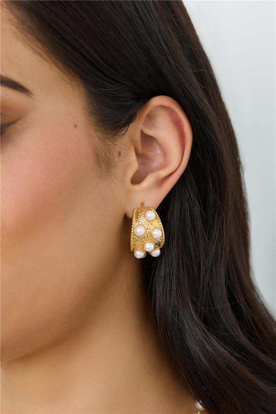 18k Gold Plated Cleo Earrings Gold Product Image