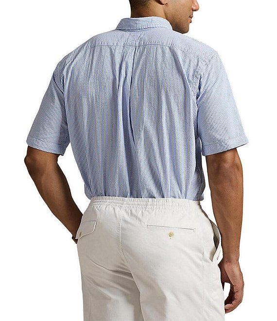 Polo Ralph Lauren Big & Tall Stripe Seersucker Short Sleeve Woven Shirt Product Image