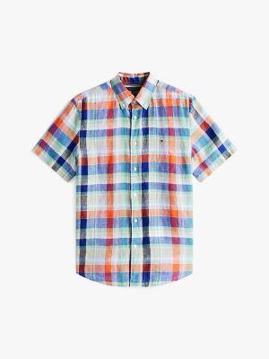 Regular Fit Linen Madras Shirt Product Image