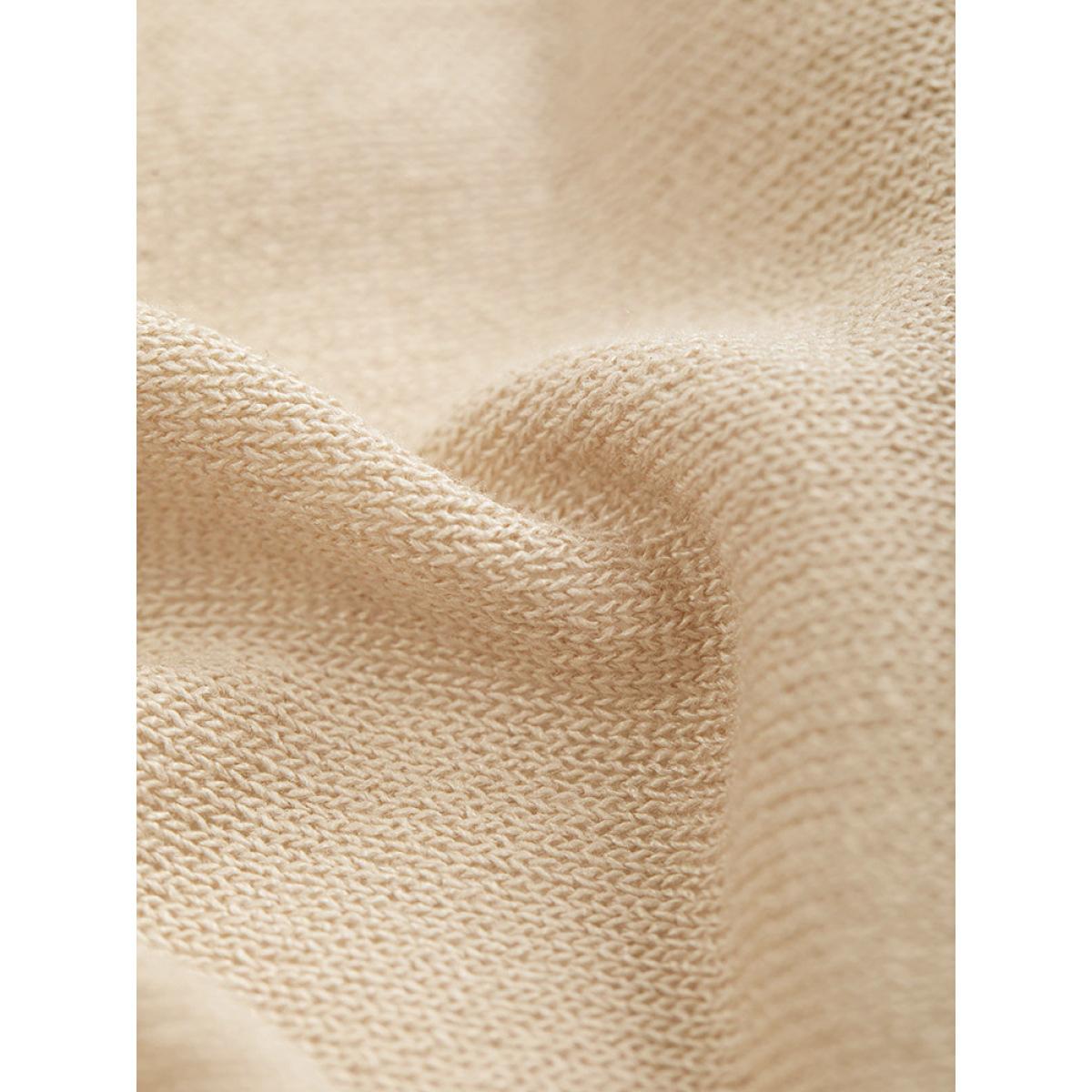 Plus Size Supersoft Essentials Solid Button Through Loose Cardigan Apricot Women Casual Loose Long Sleeve Everyday Cardigans BloomChic 28/5X Product Image