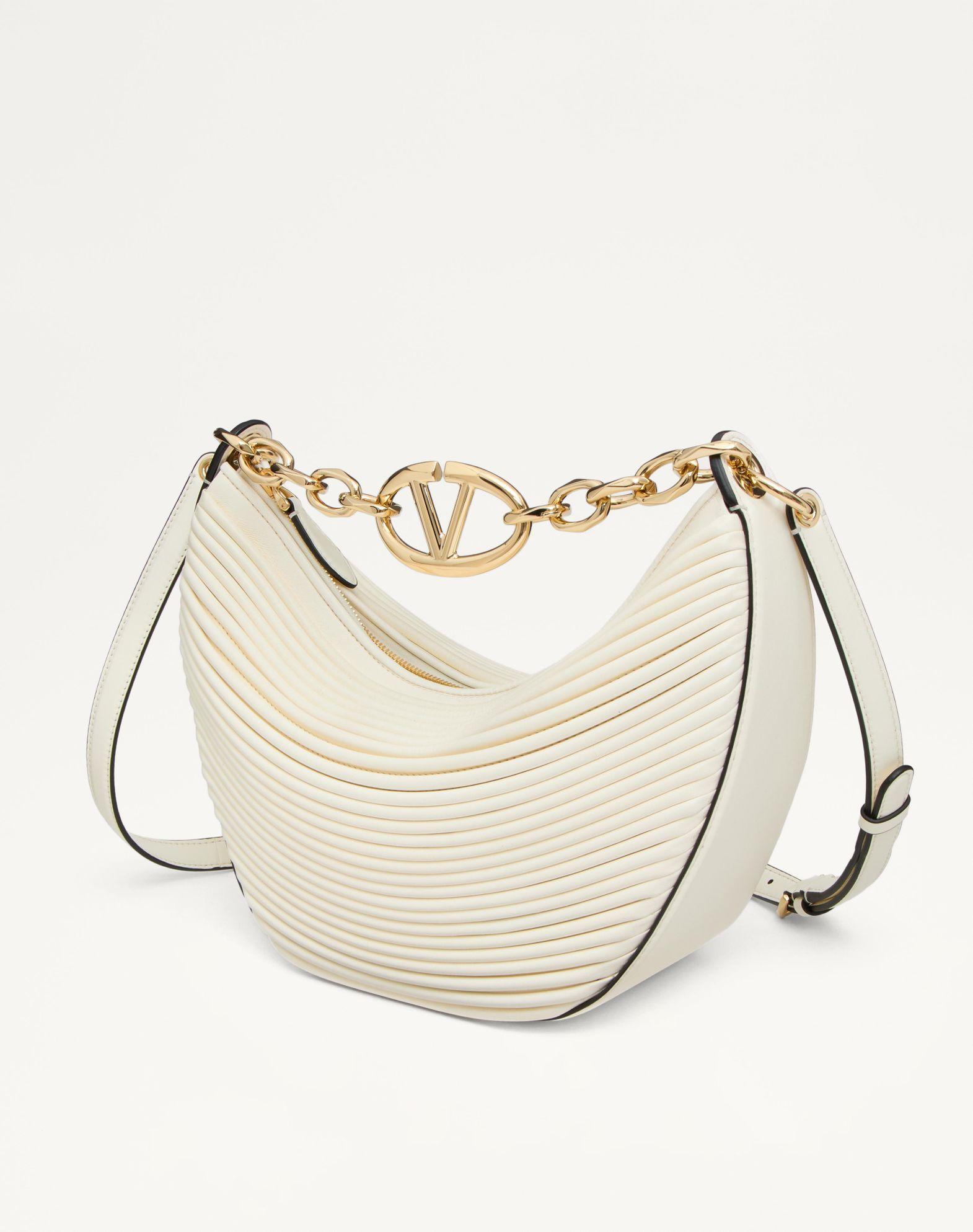 Small Vlogo Moon Hobo Bag In Nappa Leather With Chain Product Image