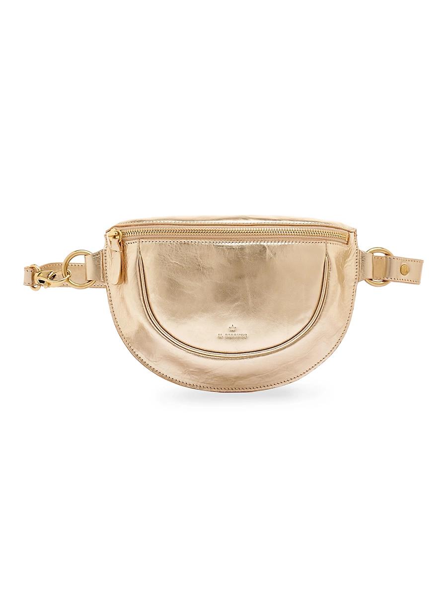 Womens Oliveta Metallic Leather Belt Bag Product Image