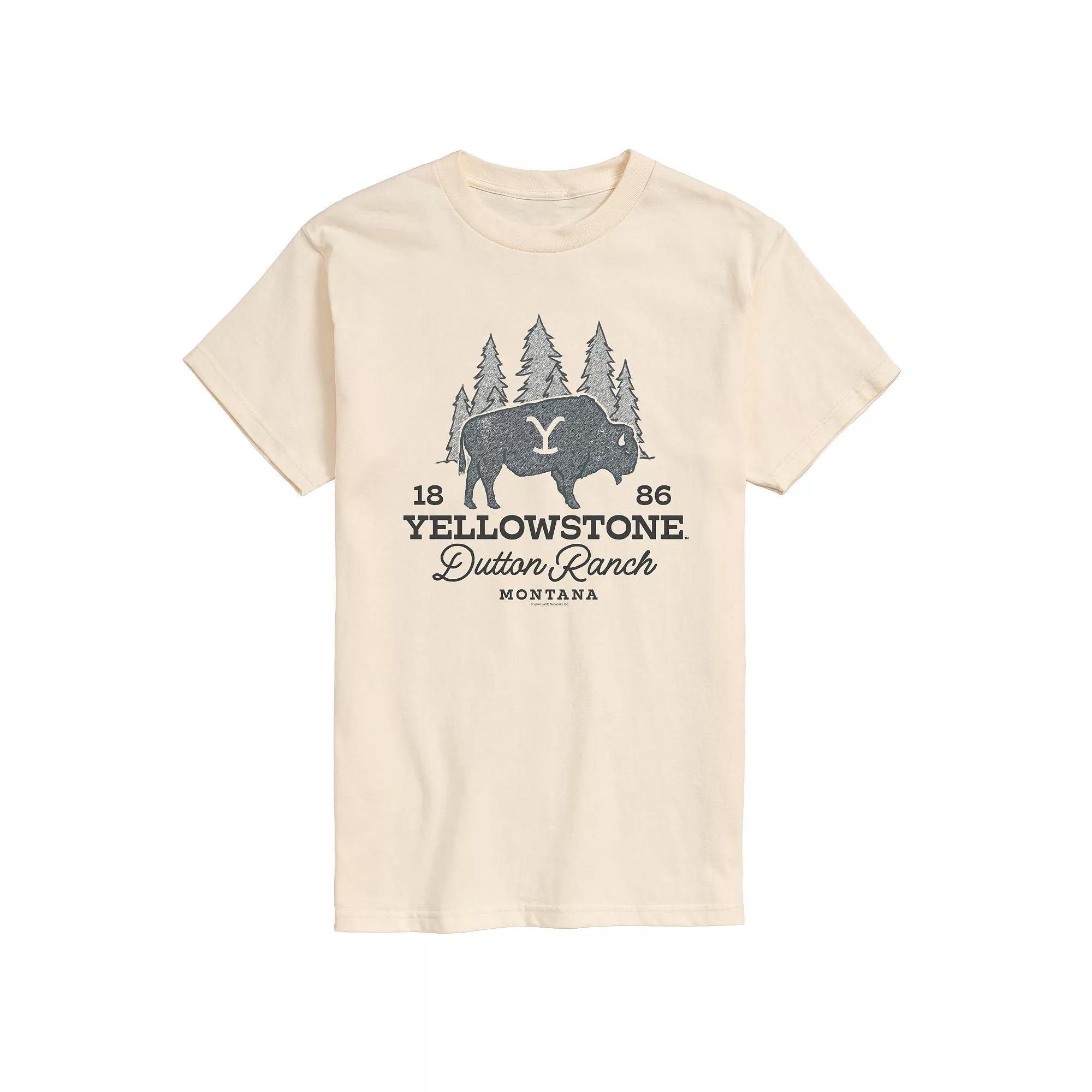 Men's Yellowstone Dutton Ranch Bison Graphic Tee,  Product Image