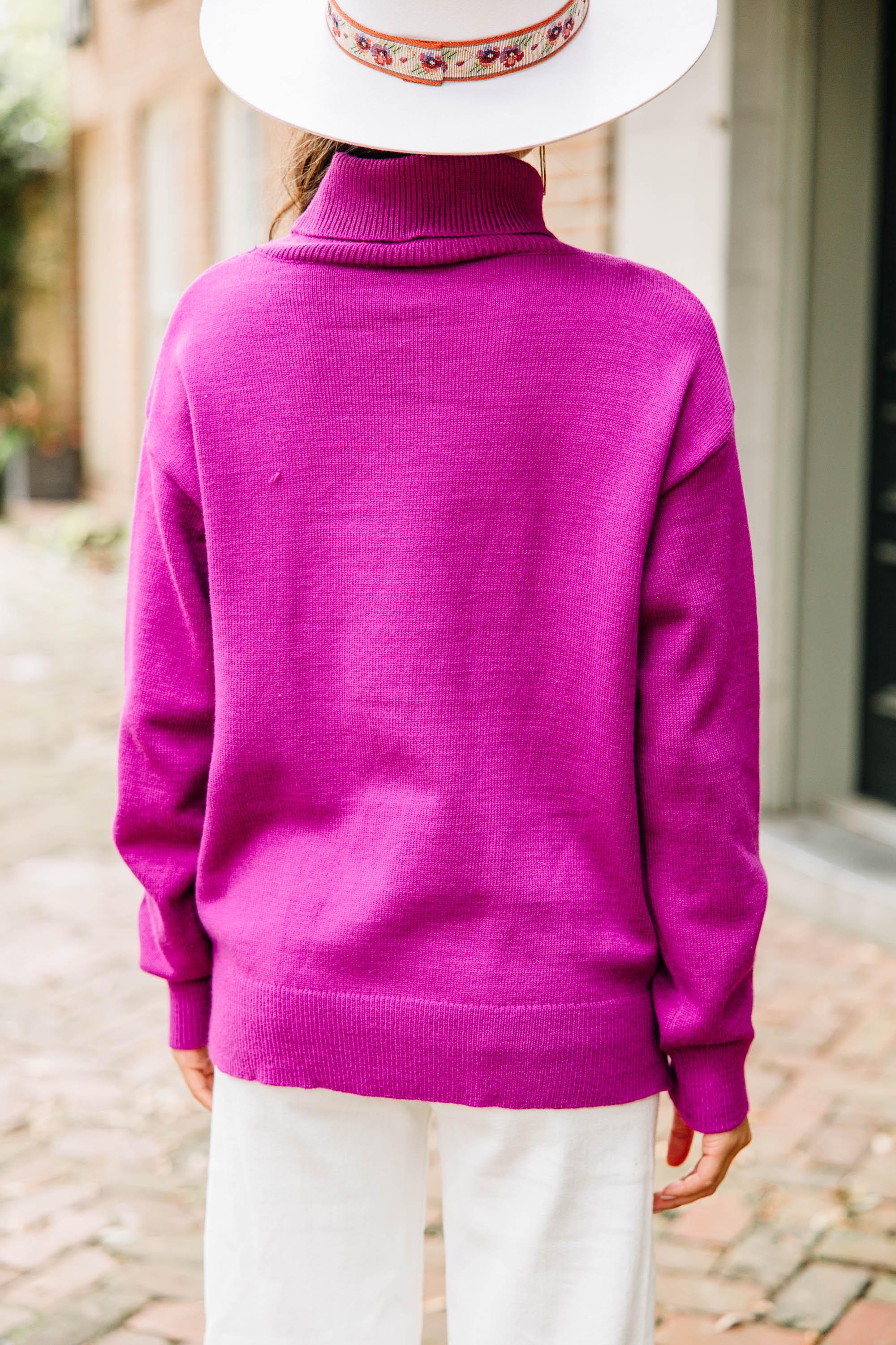 Feeling Your Best Orchid Purple Turtleneck Sweater Female Product Image