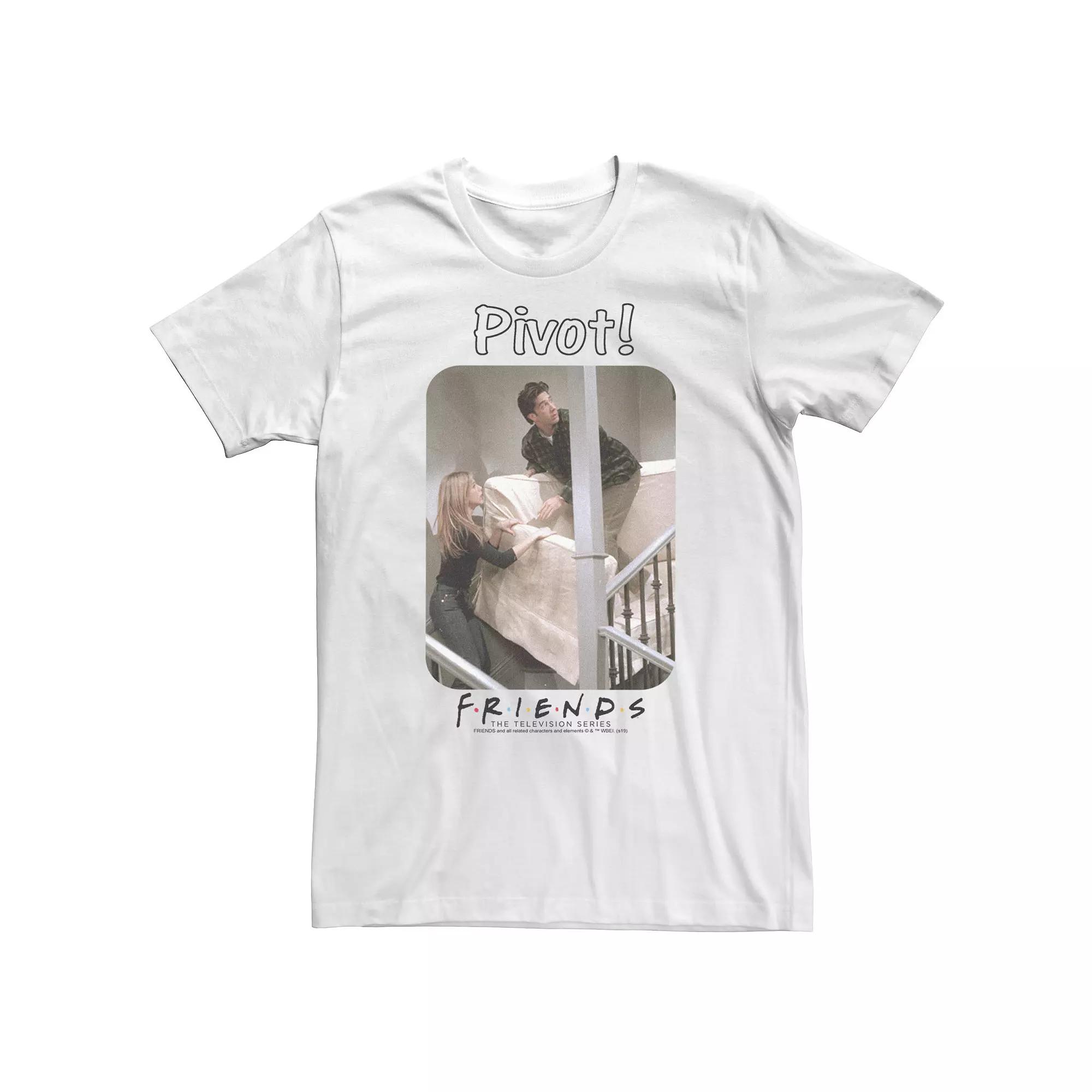 Big & Tall Friends Ross's Couch Pivot Portrait Tee, Men's, Size: XL Tall, White Product Image